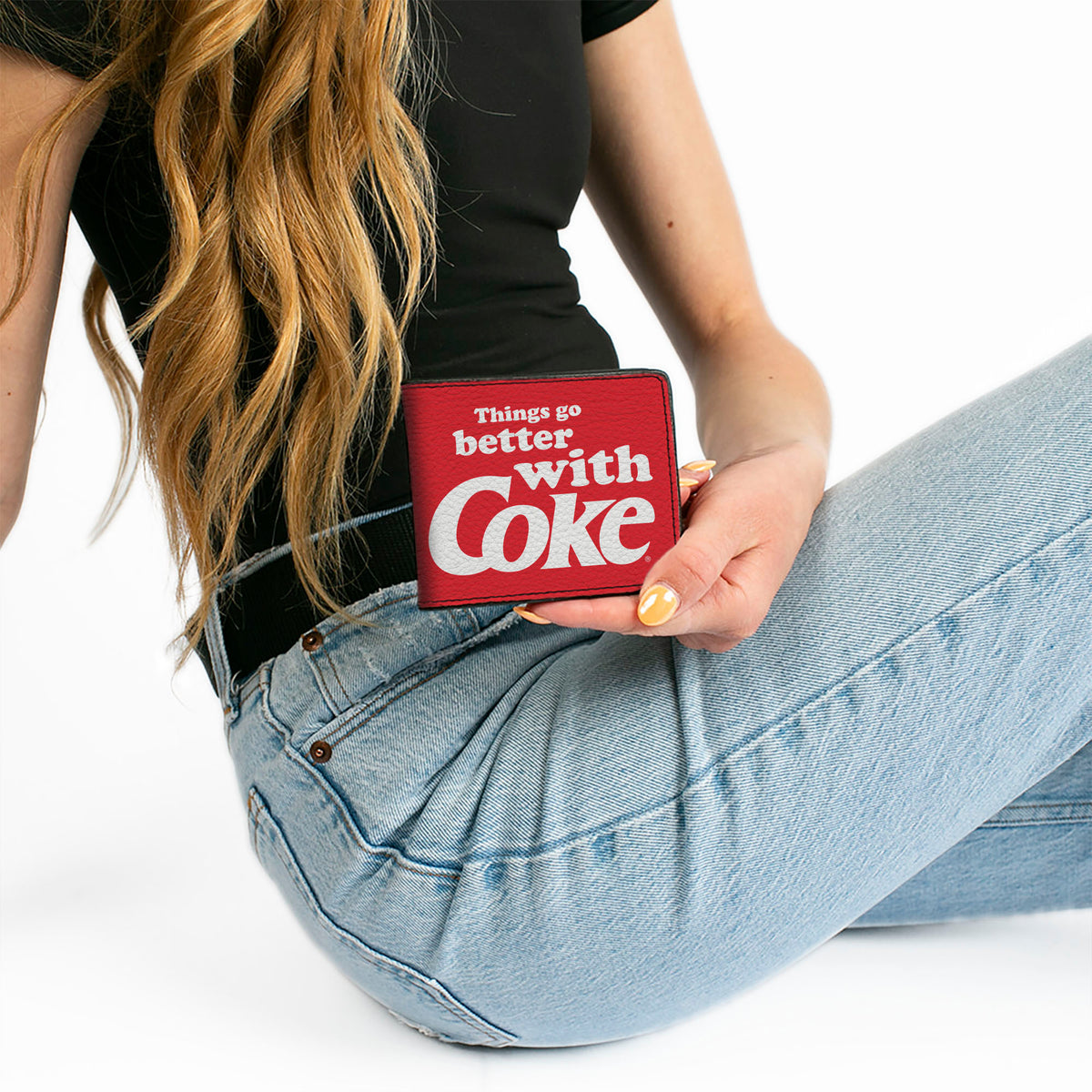 Bi-Fold Wallet - THINGS GO BETTER WITH COKE Logo Red/White Bi-Fold Wallets Coca-Cola