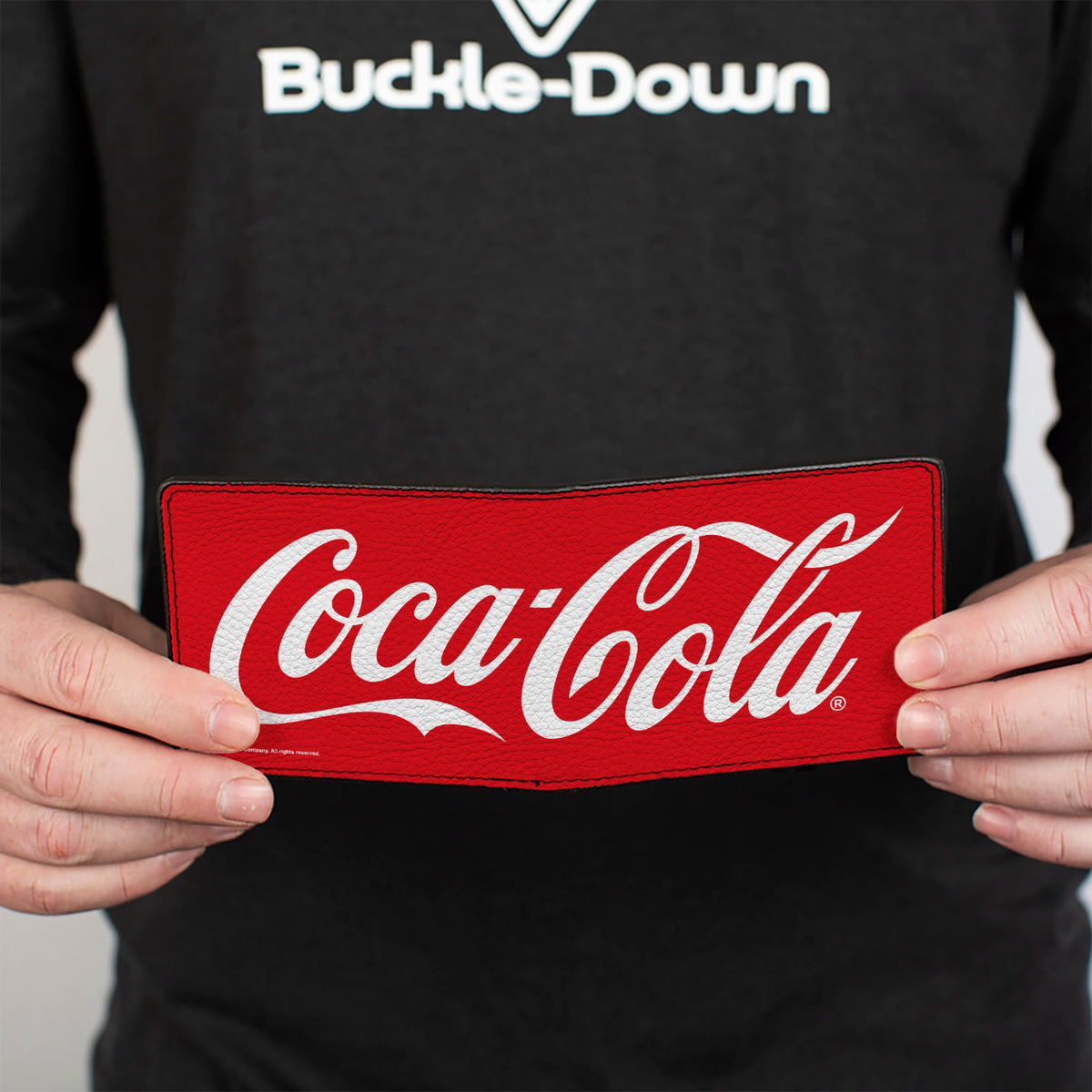 Bi-Fold Wallet - COCA-COLA Coke Script Logo Stretch Red/White Bi-Fold Wallets Coca-Cola