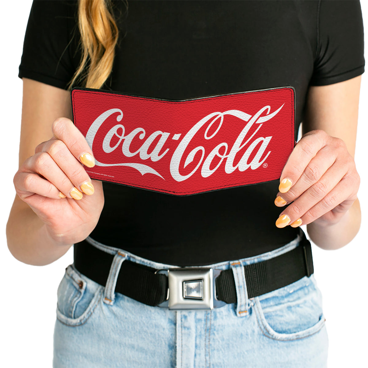 Bi-Fold Wallet - COCA-COLA Coke Script Logo Stretch Red/White Bi-Fold Wallets Coca-Cola