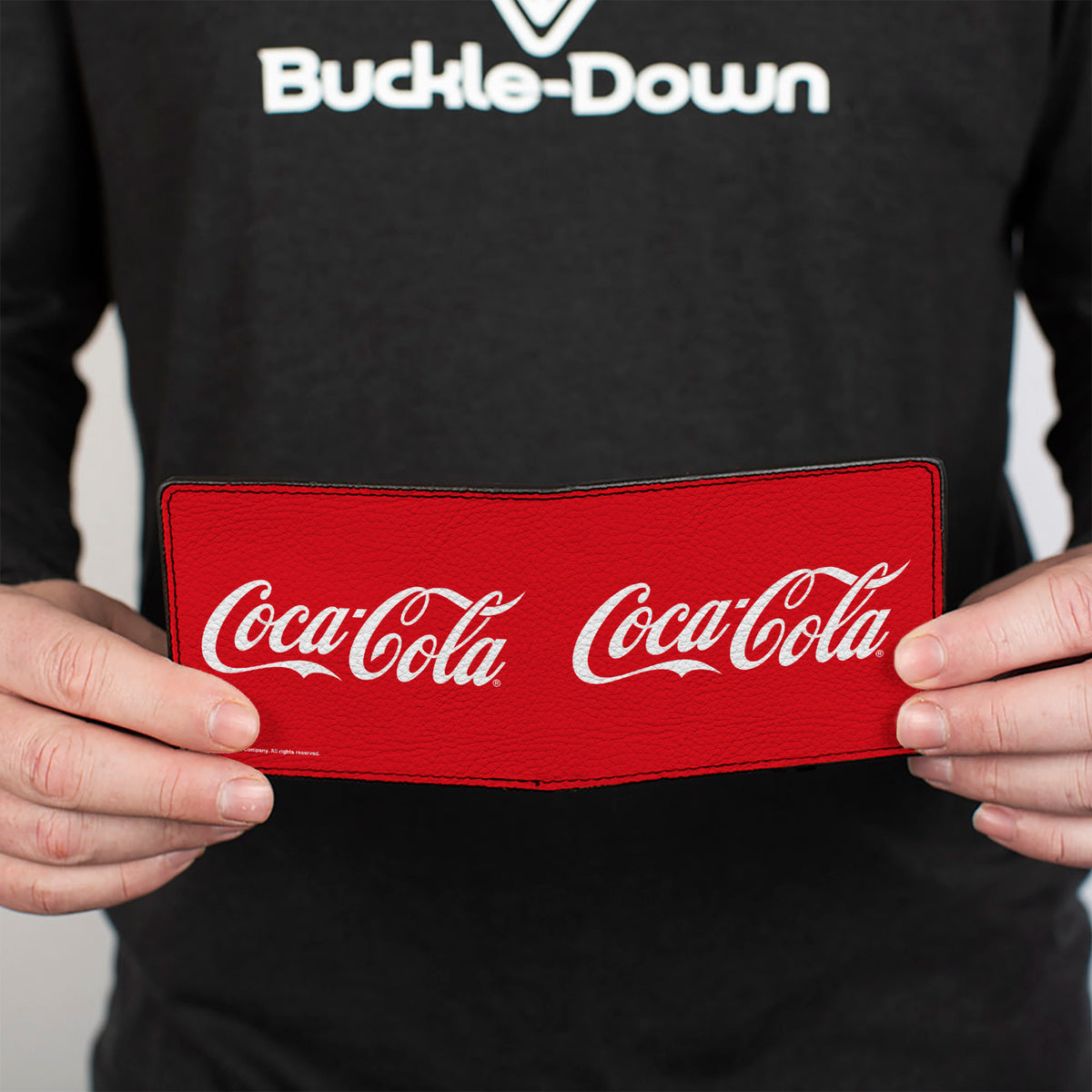 Bi-Fold Wallet - COCA-COLA Coke Script Logo Repeat Red/White Bi-Fold Wallets Coca-Cola