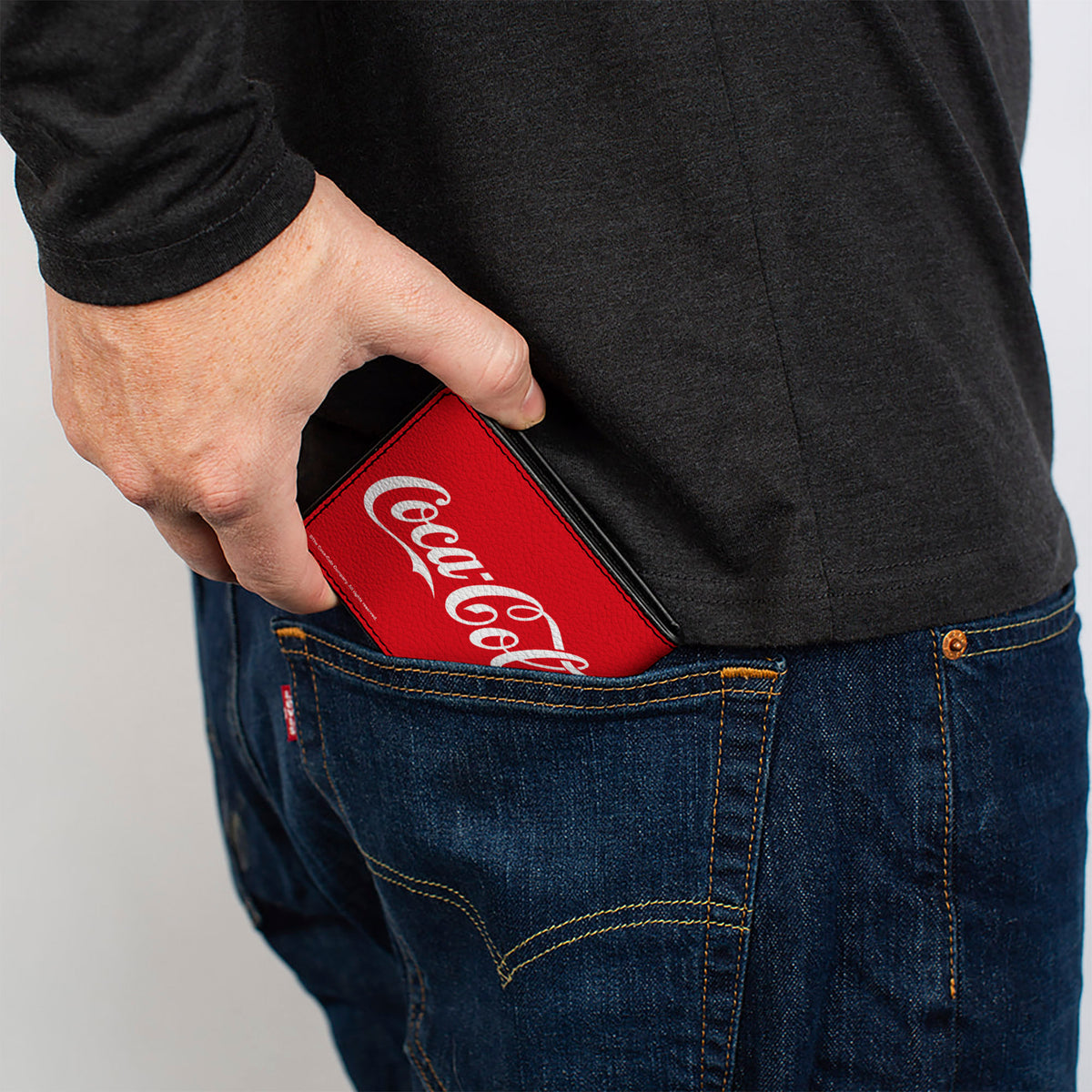 Bi-Fold Wallet - COCA-COLA Coke Script Logo Repeat Red/White Bi-Fold Wallets Coca-Cola