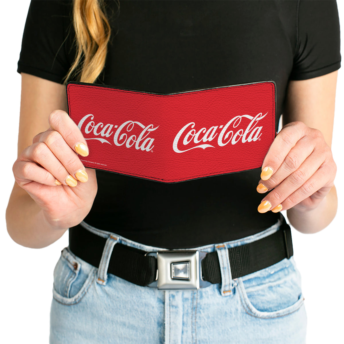 Bi-Fold Wallet - COCA-COLA Coke Script Logo Repeat Red/White Bi-Fold Wallets Coca-Cola