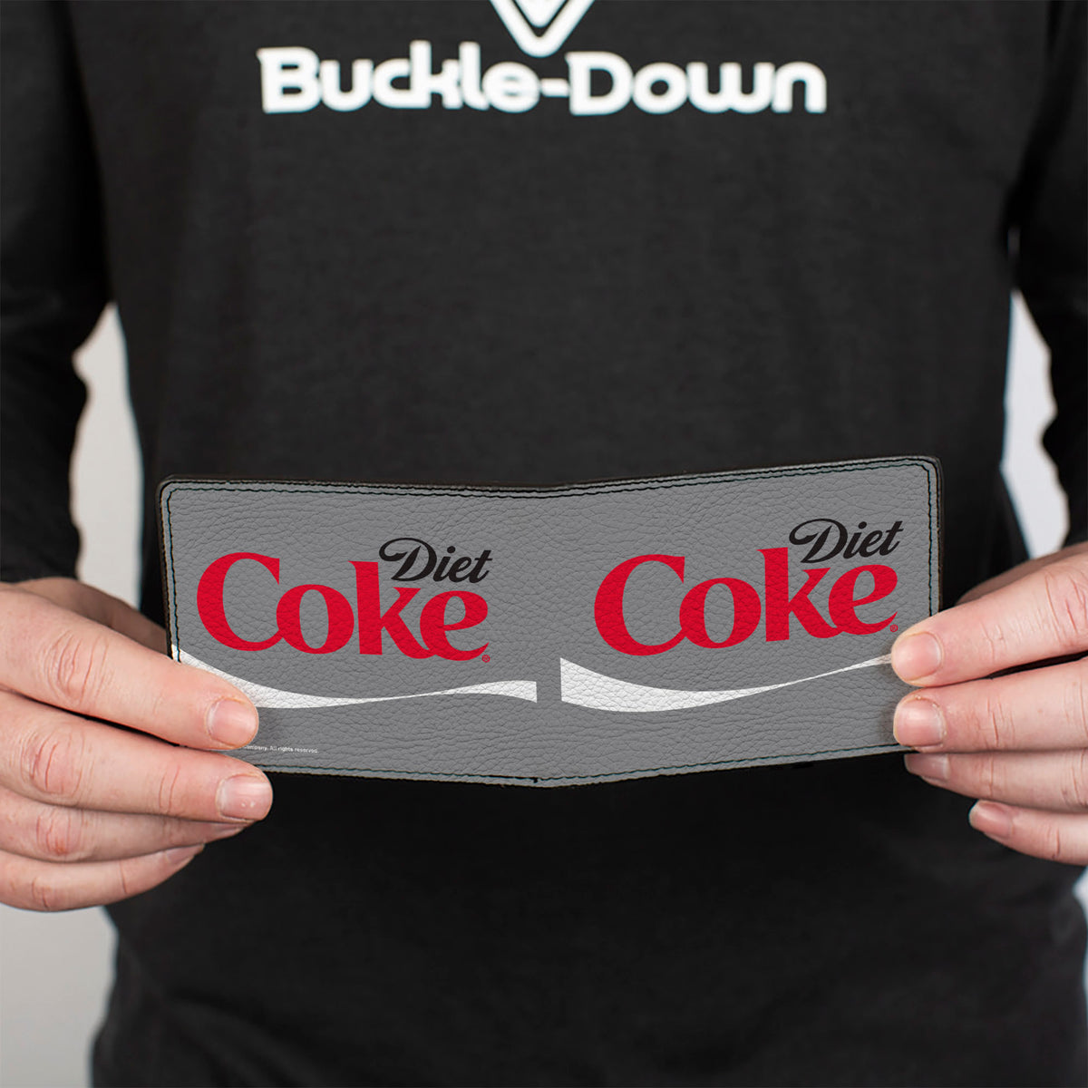 Bi-Fold Wallet - DIET COKE Ribbon Logo Gray/Black/Red/White Bi-Fold Wallets Coca-Cola