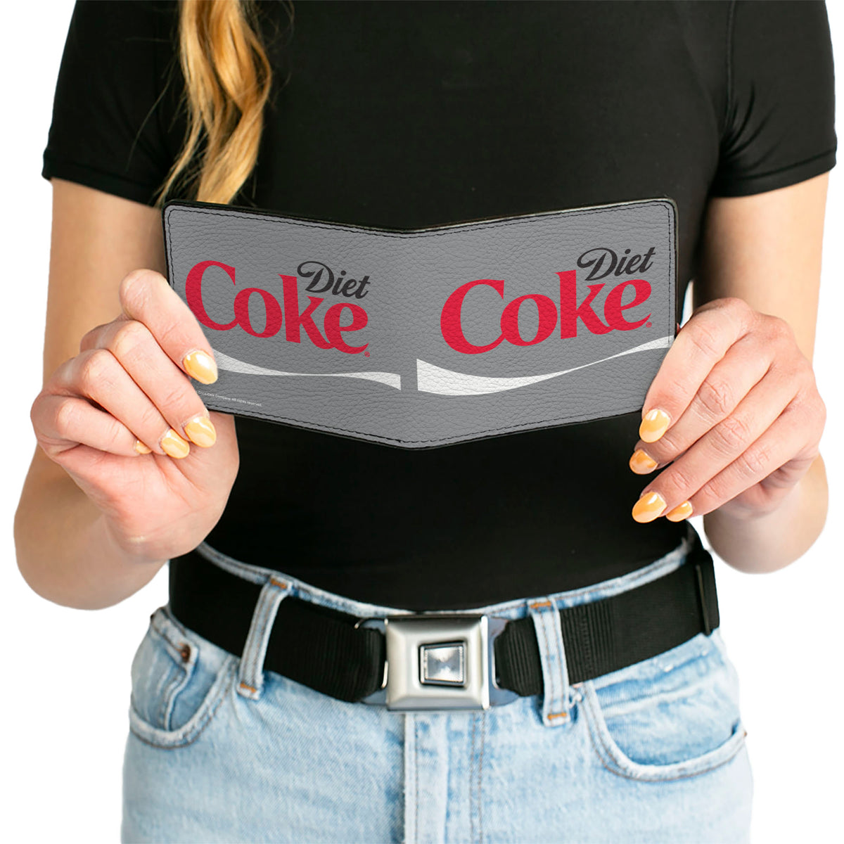 Bi-Fold Wallet - DIET COKE Ribbon Logo Gray/Black/Red/White Bi-Fold Wallets Coca-Cola