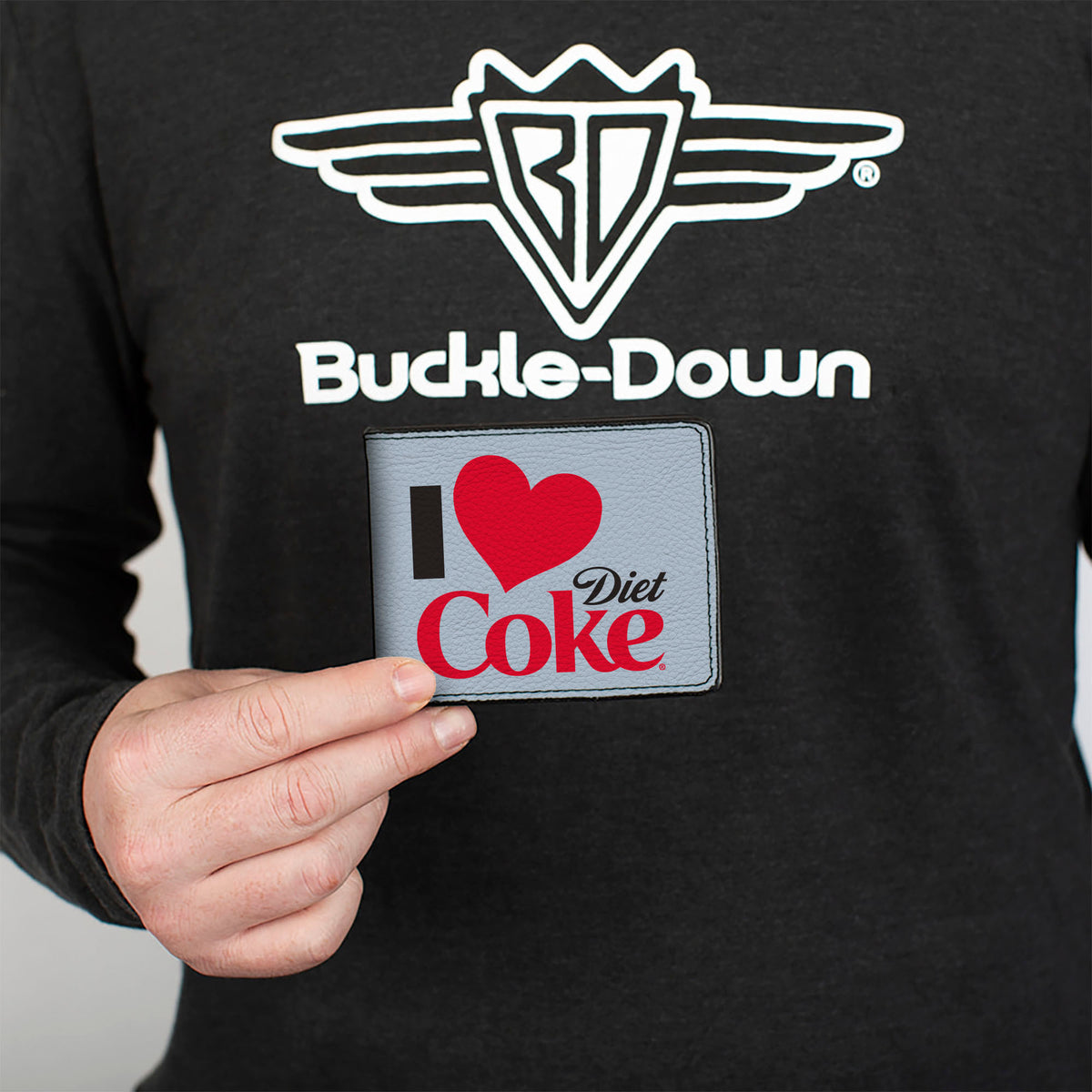 Bi-Fold Wallet - I Heart DIET COKE Text White/Black/Red Bi-Fold Wallets Coca-Cola