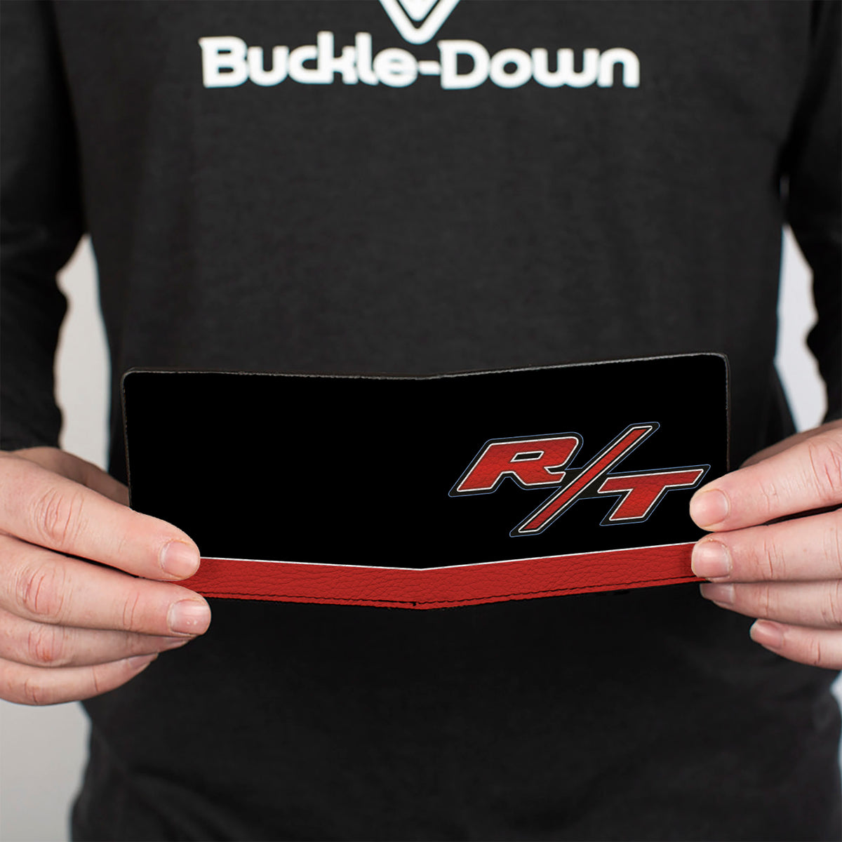 Bi-Fold Wallet - Dodge Challenger R T Emblem Stripe Black Blue White Red Bi-Fold Wallets Dodge