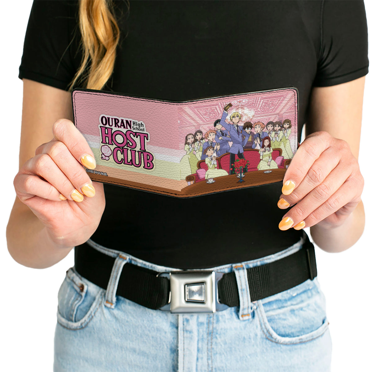 Bi-Fold Wallet - OURAN HIGH SCHOOL HOST CLUB Tamaki Presentation Scene and Title Logo Pinks Bi-Fold Wallets Ouran High School Host Club