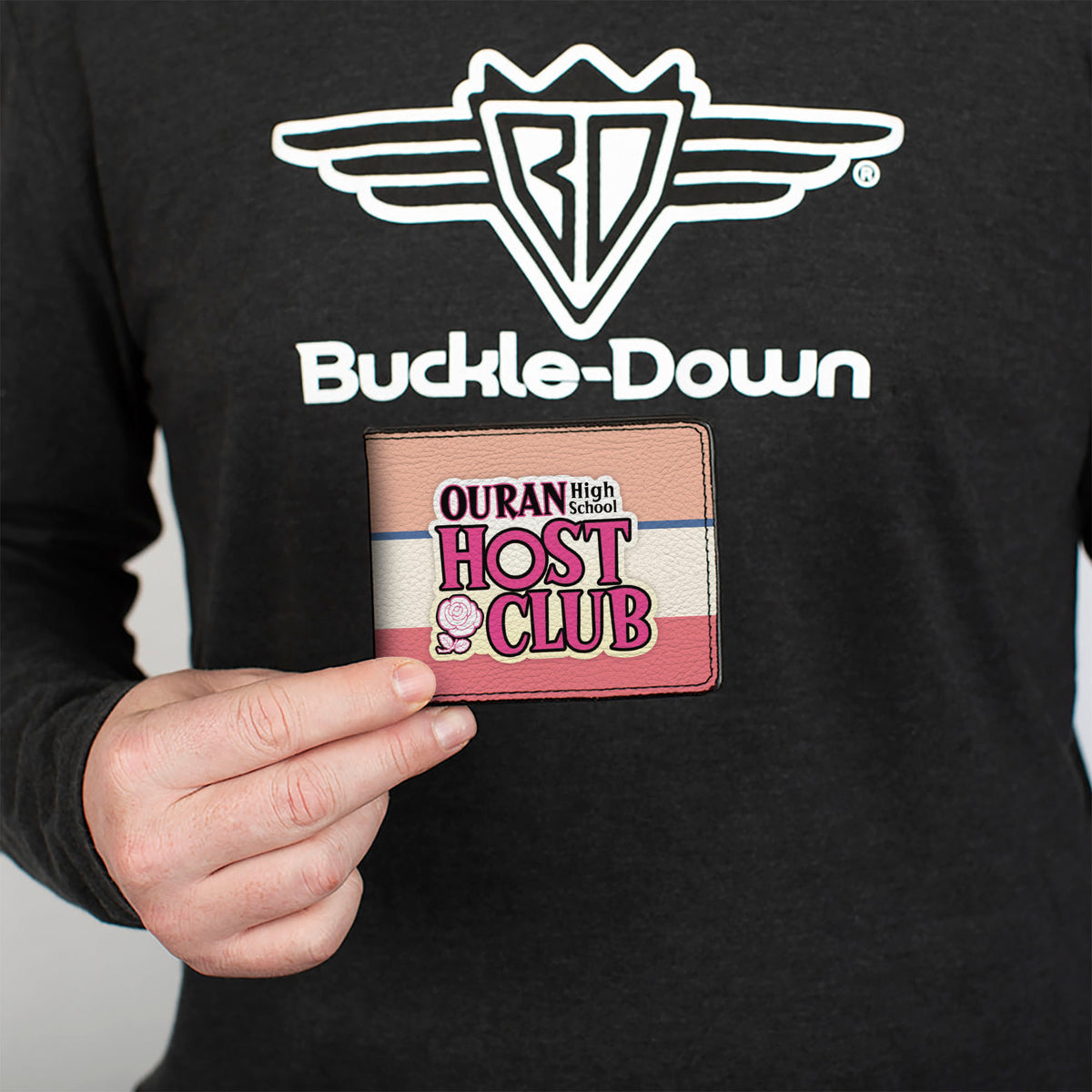 Bi-Fold Wallet - OURAN HIGH SCHOOL HOST CLUB Arabian Palace Group Pose and Title Logo Pinks Bi-Fold Wallets Ouran High School Host Club