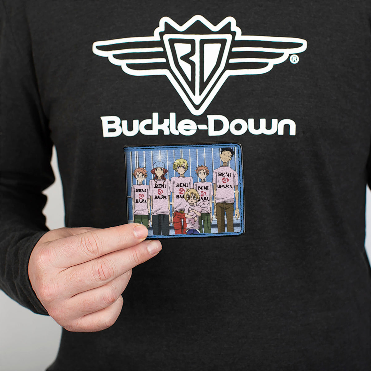 Bi-Fold Wallet - OURAN HIGH SCHOOL HOST CLUB BENIBARA Shirt Group Pose and Title Logo Blues Bi-Fold Wallets Ouran High School Host Club