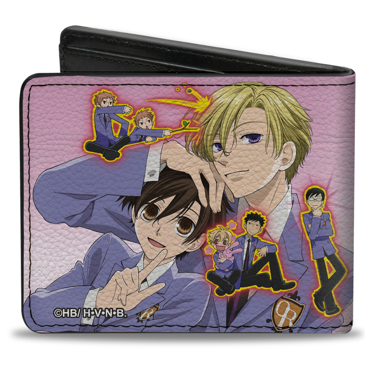 Bi-Fold Wallet - OURAN HIGH SCHOOL HOST CLUB Character Group Poses Pinks Bi-Fold Wallets Ouran High School Host Club
