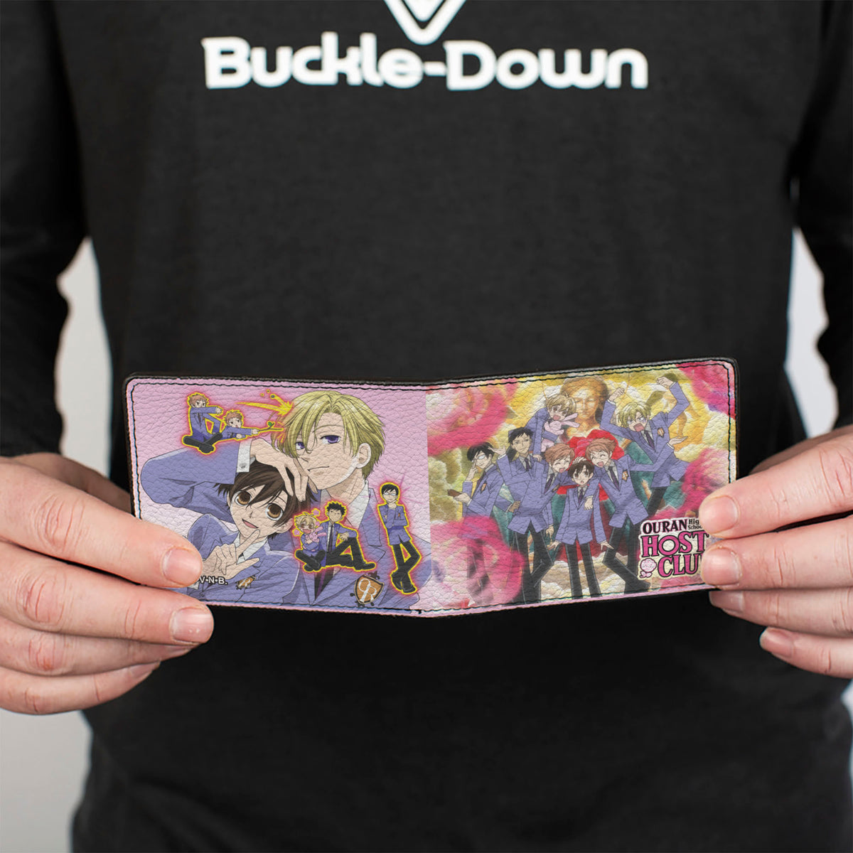 Bi-Fold Wallet - OURAN HIGH SCHOOL HOST CLUB Character Group Poses Pinks Bi-Fold Wallets Ouran High School Host Club