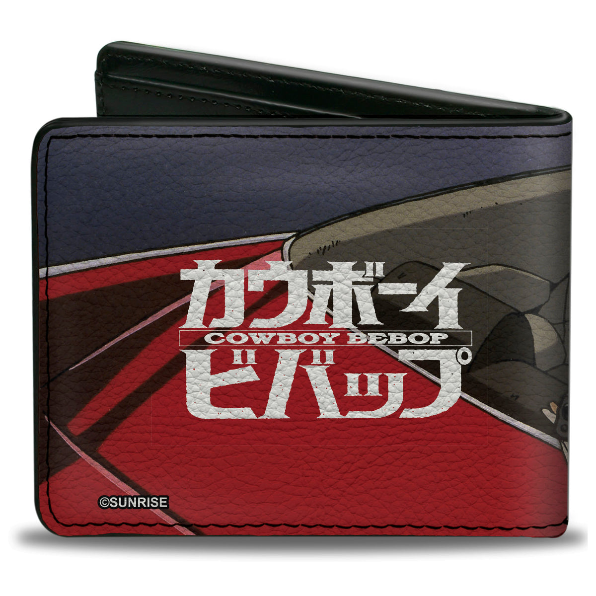 Bi-Fold Wallet - COWBOY BEBOP Faye Valentine Shooting Scene and Title Logo Bi-Fold Wallets Cowboy Bebop