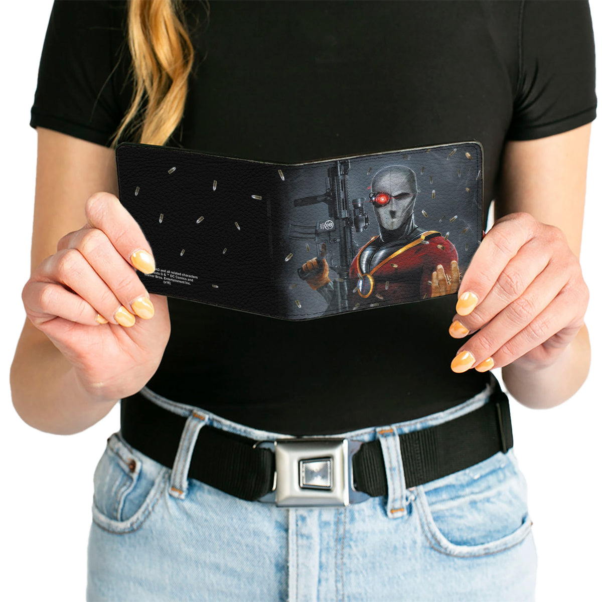 Bi-Fold Wallet - Secret Six Issue #15 Deadshot Cover Pose Bullets Scattered Bi-Fold Wallets DC Comics