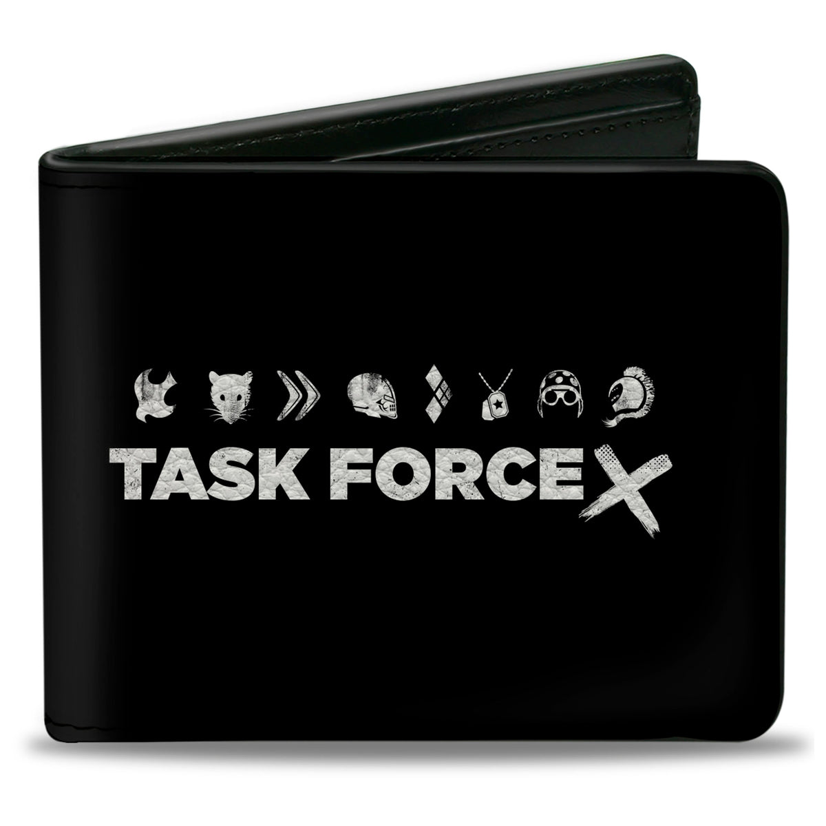 Bi-Fold Wallet - The Suicide Squad TASK FORCE X Character Icons Black White Bi-Fold Wallets DC Comics