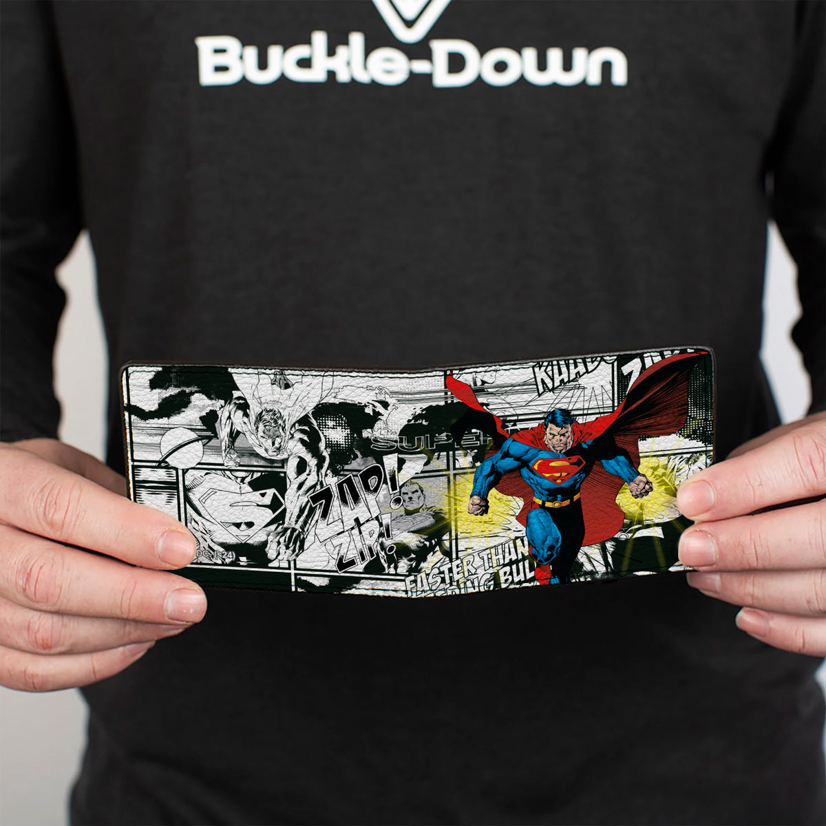 Bi-Fold Wallet - Superman B-Movie Comic Book Panels Poses Bi-Fold Wallets DC Comics