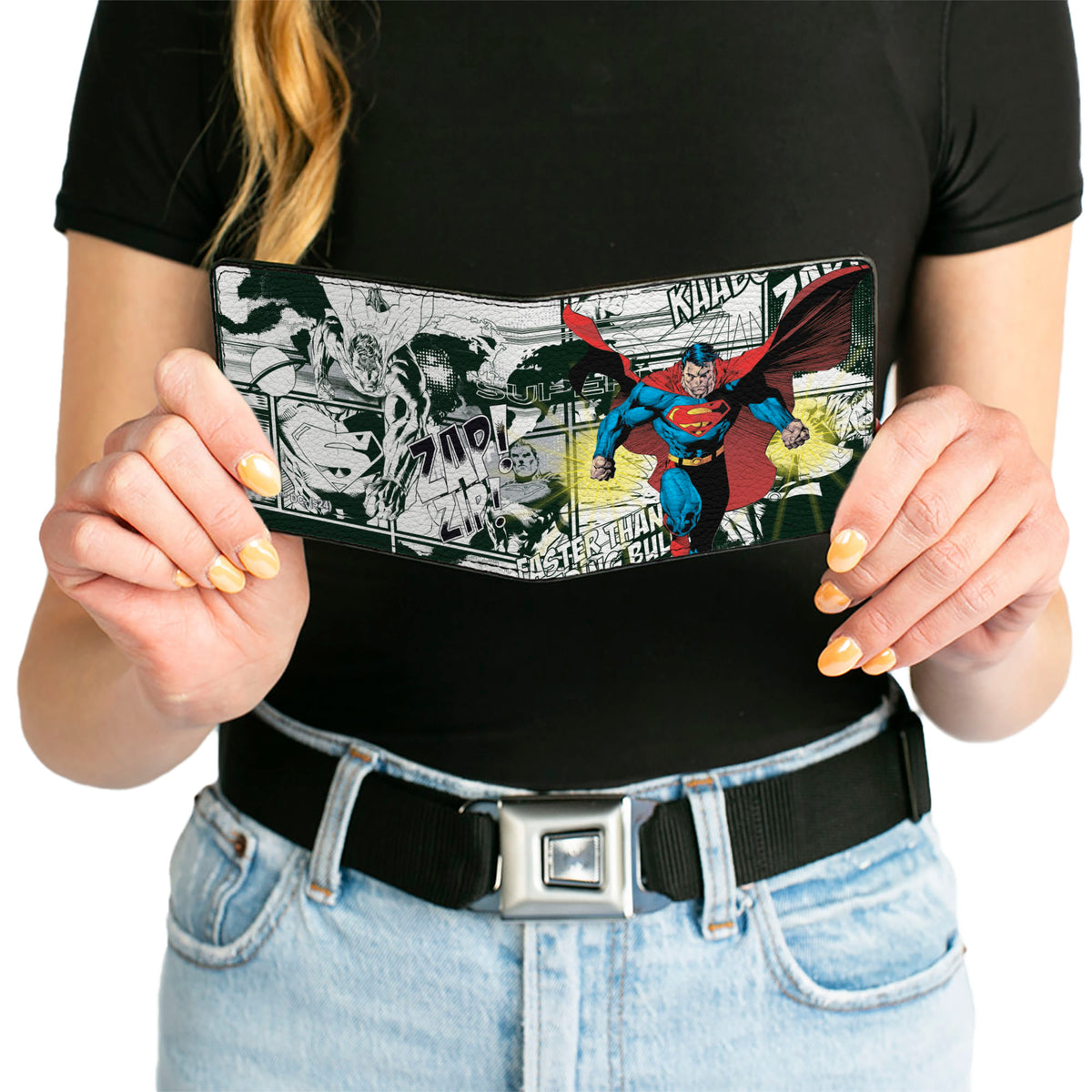 Bi-Fold Wallet - Superman B-Movie Comic Book Panels Poses Bi-Fold Wallets DC Comics