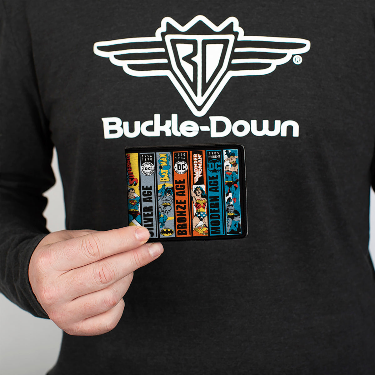 Bi-Fold Wallet - DC Justice League Comics Anniversary Age Scene Blocks Bi-Fold Wallets DC Comics