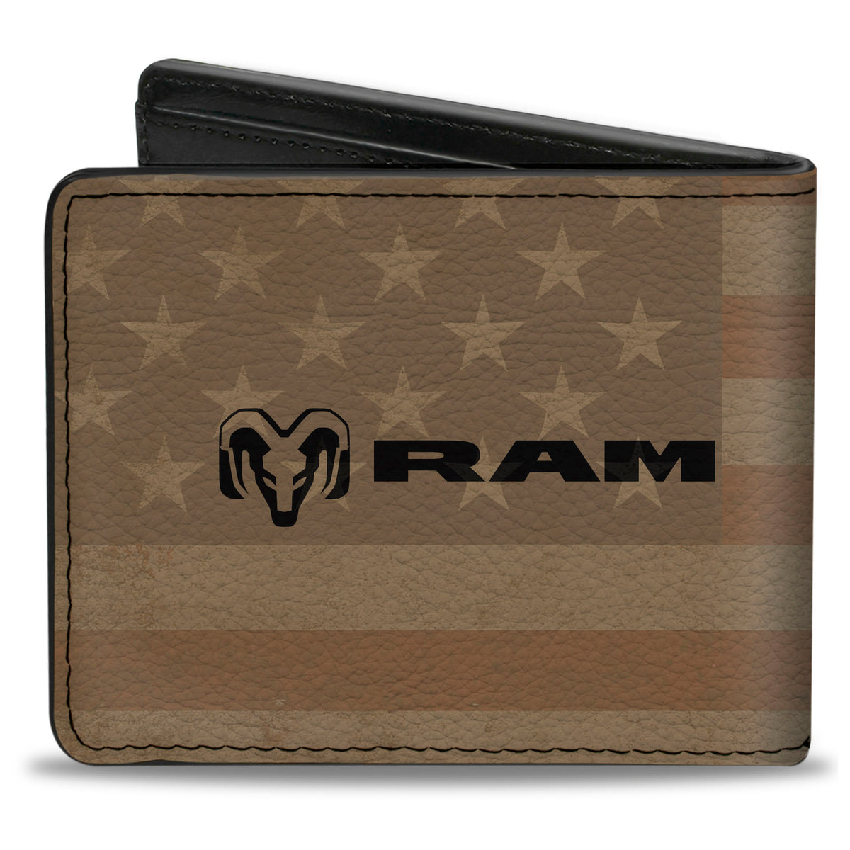 Bi-Fold Wallet - RAM 1500 RHO AN AMERICAN TRADITION and Ram Logo Beige/Americana Bi-Fold Wallets Ram