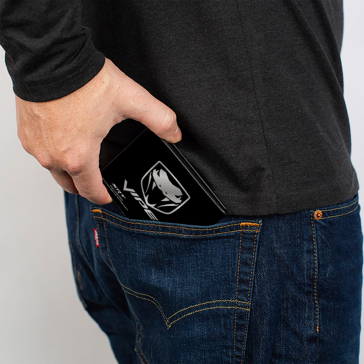 Bi-Fold Wallet - Dodge Viper Black Silver Logo Bi-Fold Wallets Dodge