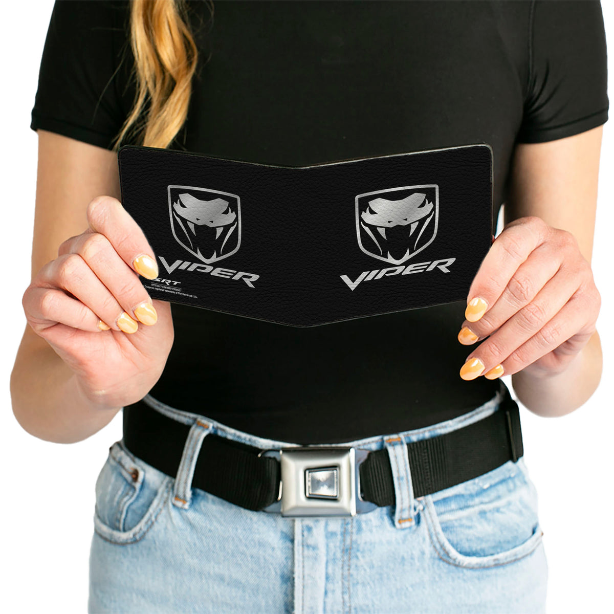 Bi-Fold Wallet - Dodge Viper Black Silver Logo Bi-Fold Wallets Dodge