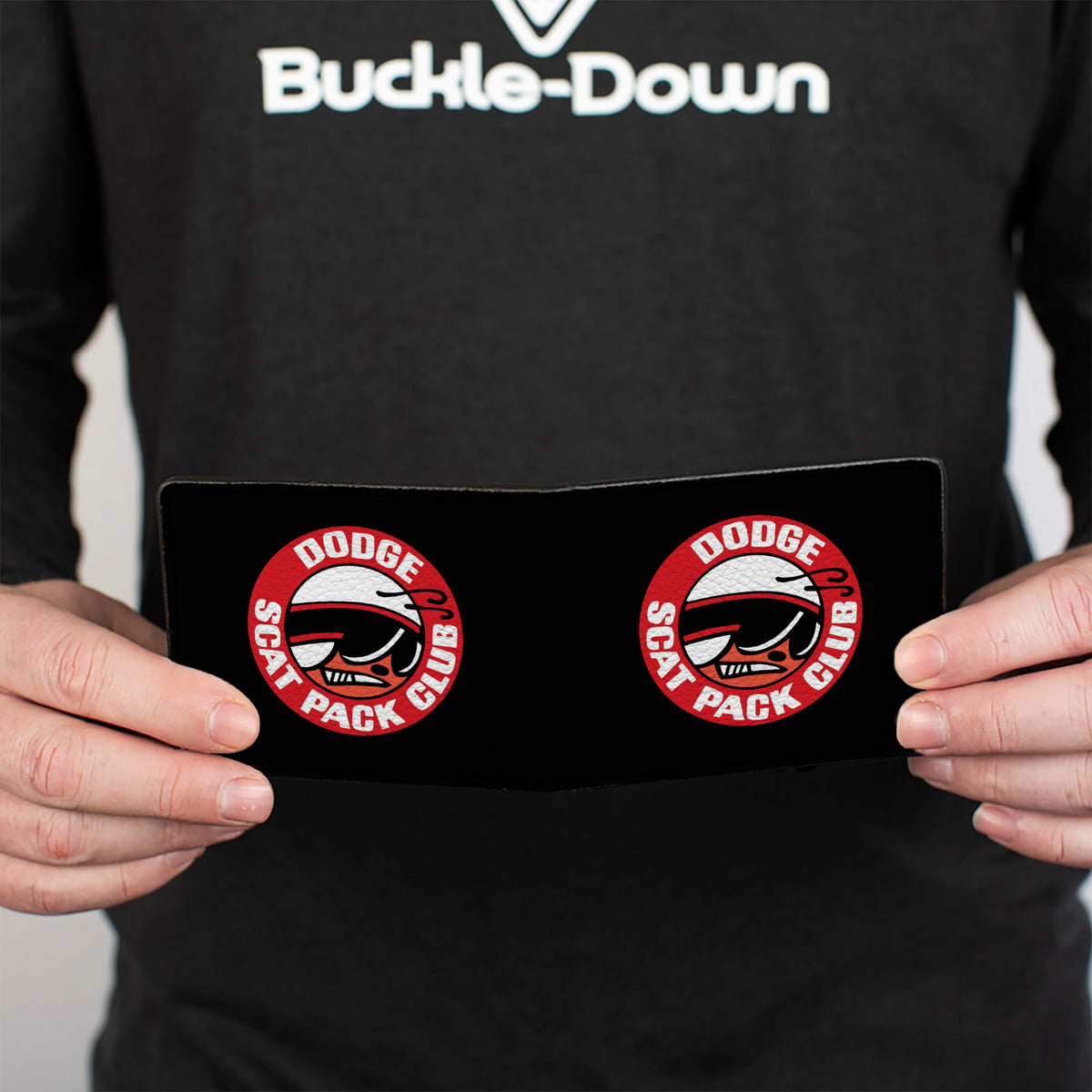 Bi-Fold Wallet - DODGE SCAT PACK CLUB Bumblebee Logo Black Red White Bi-Fold Wallets Dodge