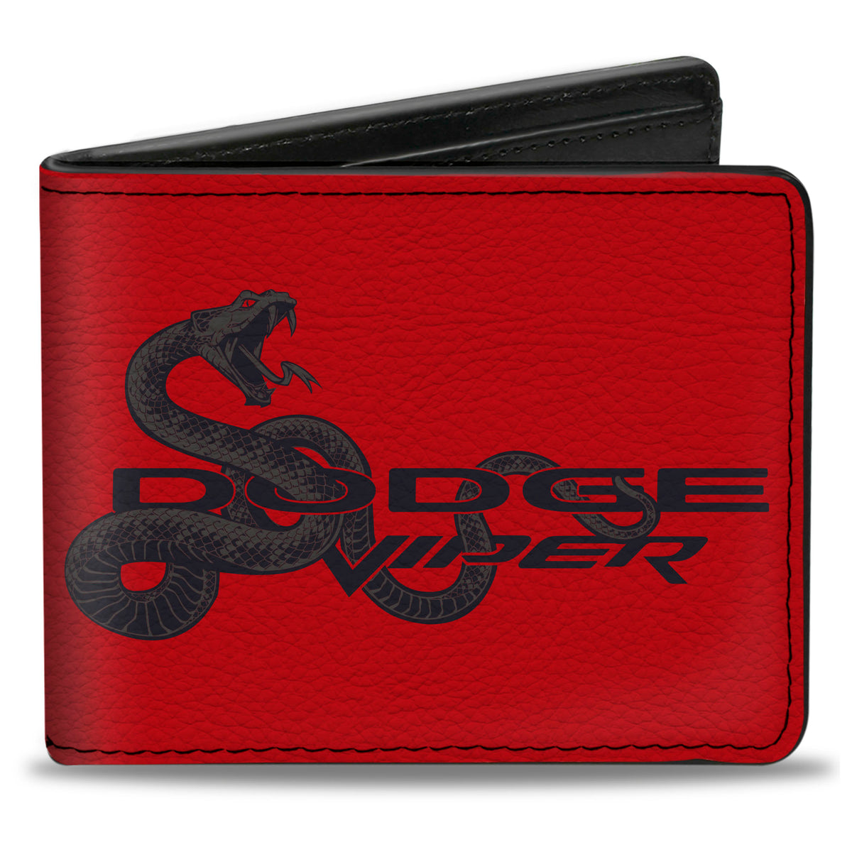 Bi-Fold Wallet - DODGE VIPER Snake Logo Red/Black/Grays Bi-Fold Wallets Dodge
