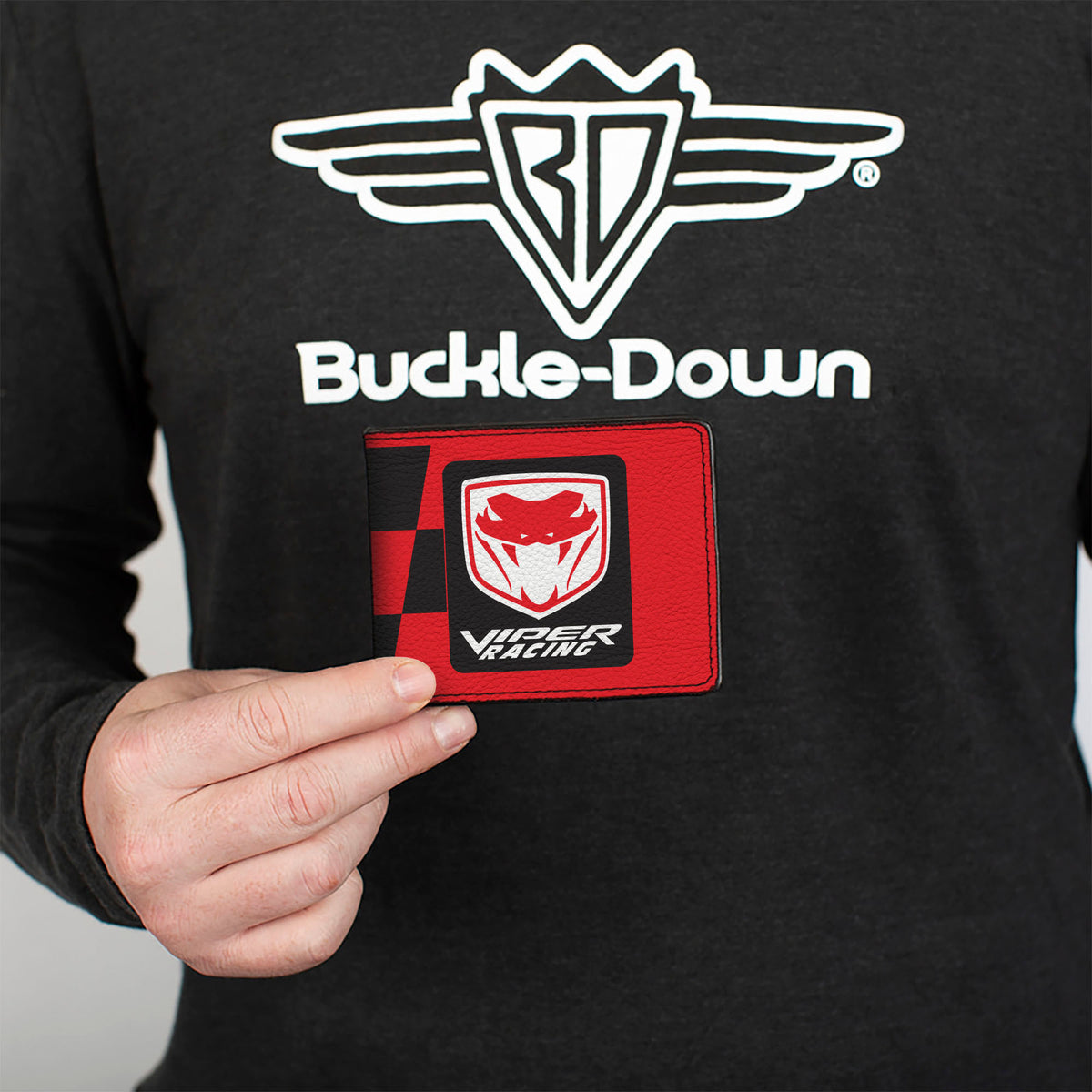 Bi-Fold Wallet - VIPER RACING Logo Checker Red/Black Bi-Fold Wallets Dodge
