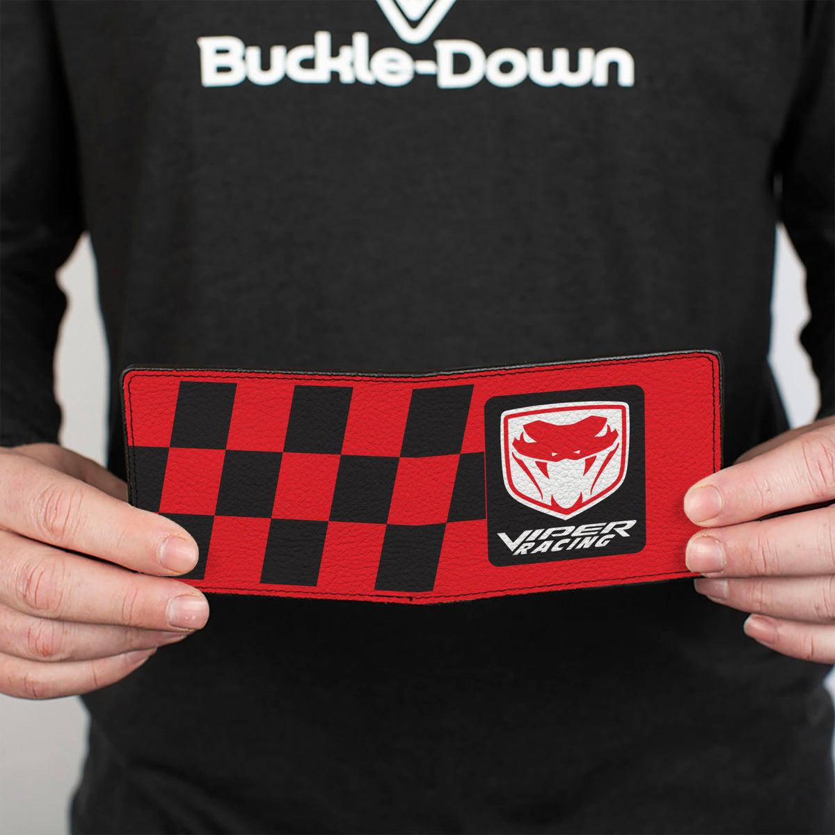 Bi-Fold Wallet - VIPER RACING Logo Checker Red/Black Bi-Fold Wallets Dodge