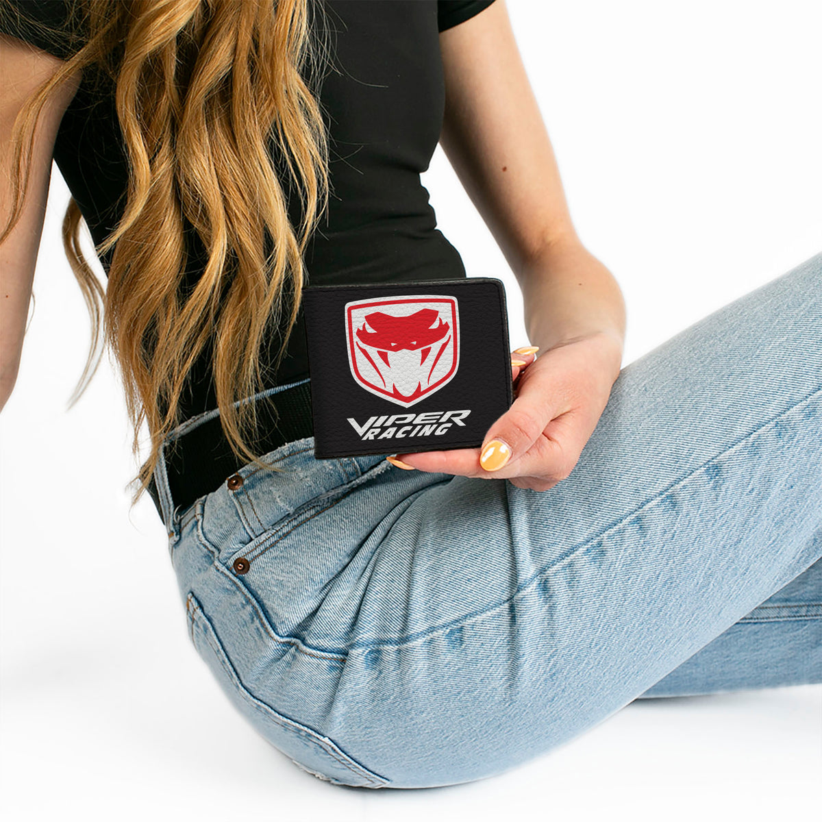 Bi-Fold Wallet - VIPER RACING Logo Shield Black/White/Red Bi-Fold Wallets Dodge