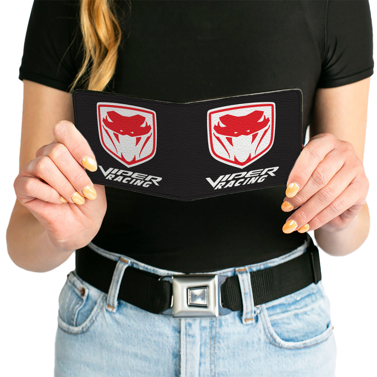 Bi-Fold Wallet - VIPER RACING Logo Shield Black/White/Red Bi-Fold Wallets Dodge