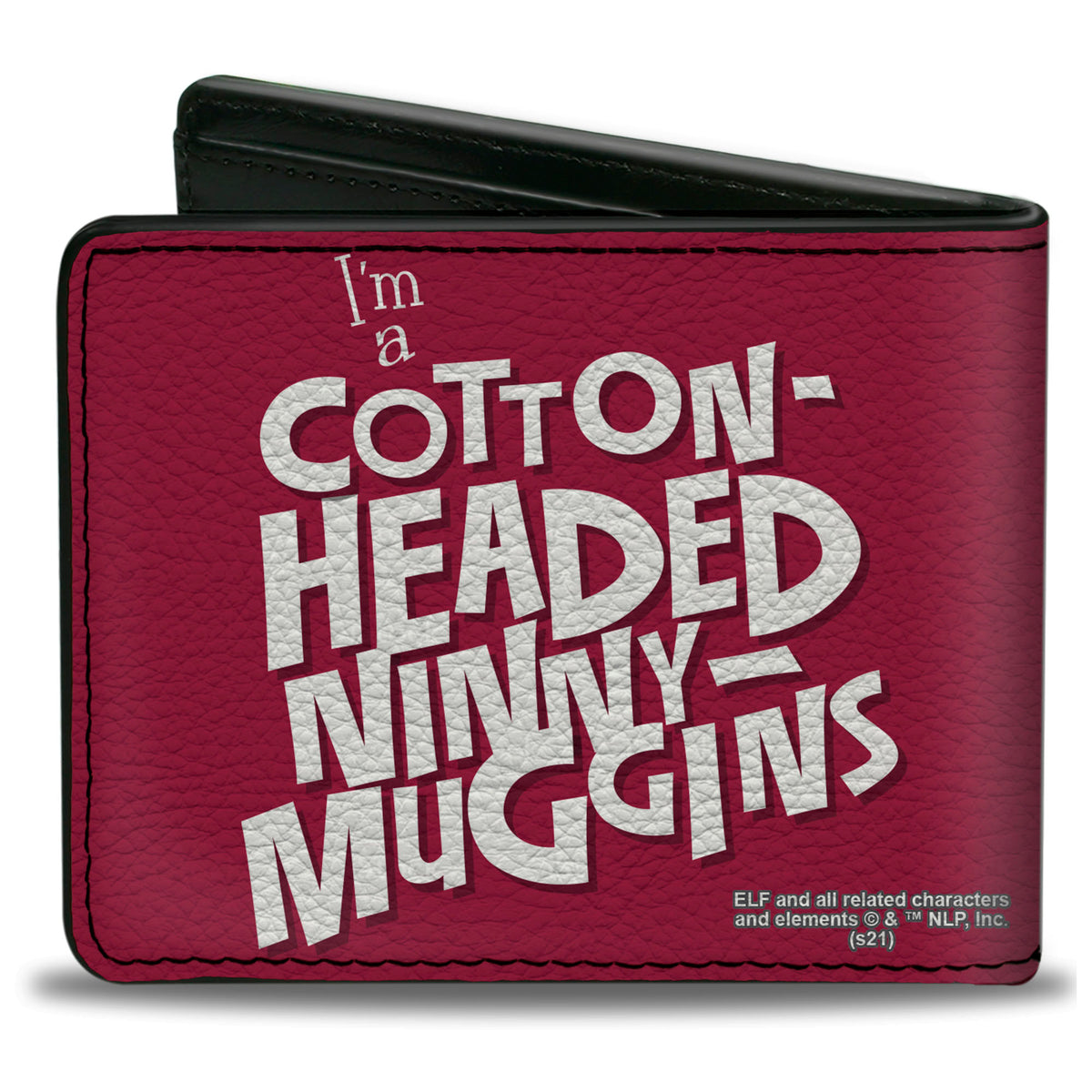 Bi-Fold Wallet - Elf Buddy the Elf Screaming Pose + MUGGINS Quote Red White Bi-Fold Wallets Elf