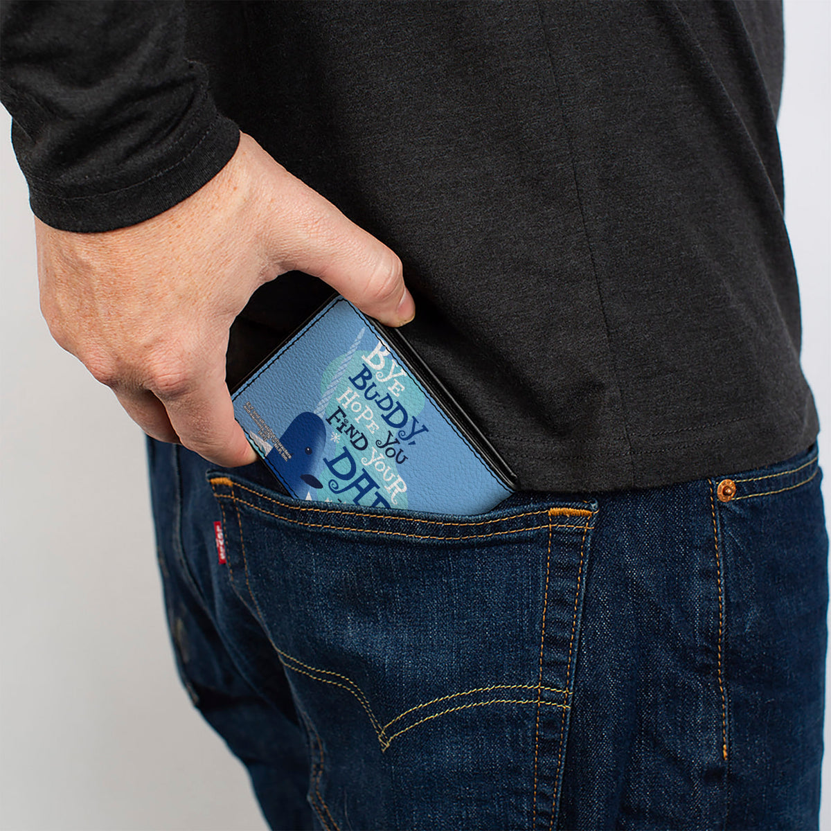 Bi-Fold Wallet - Elf Quote BYE BUDDY MR. NARWAHL Quote Blues White Bi-Fold Wallets Elf