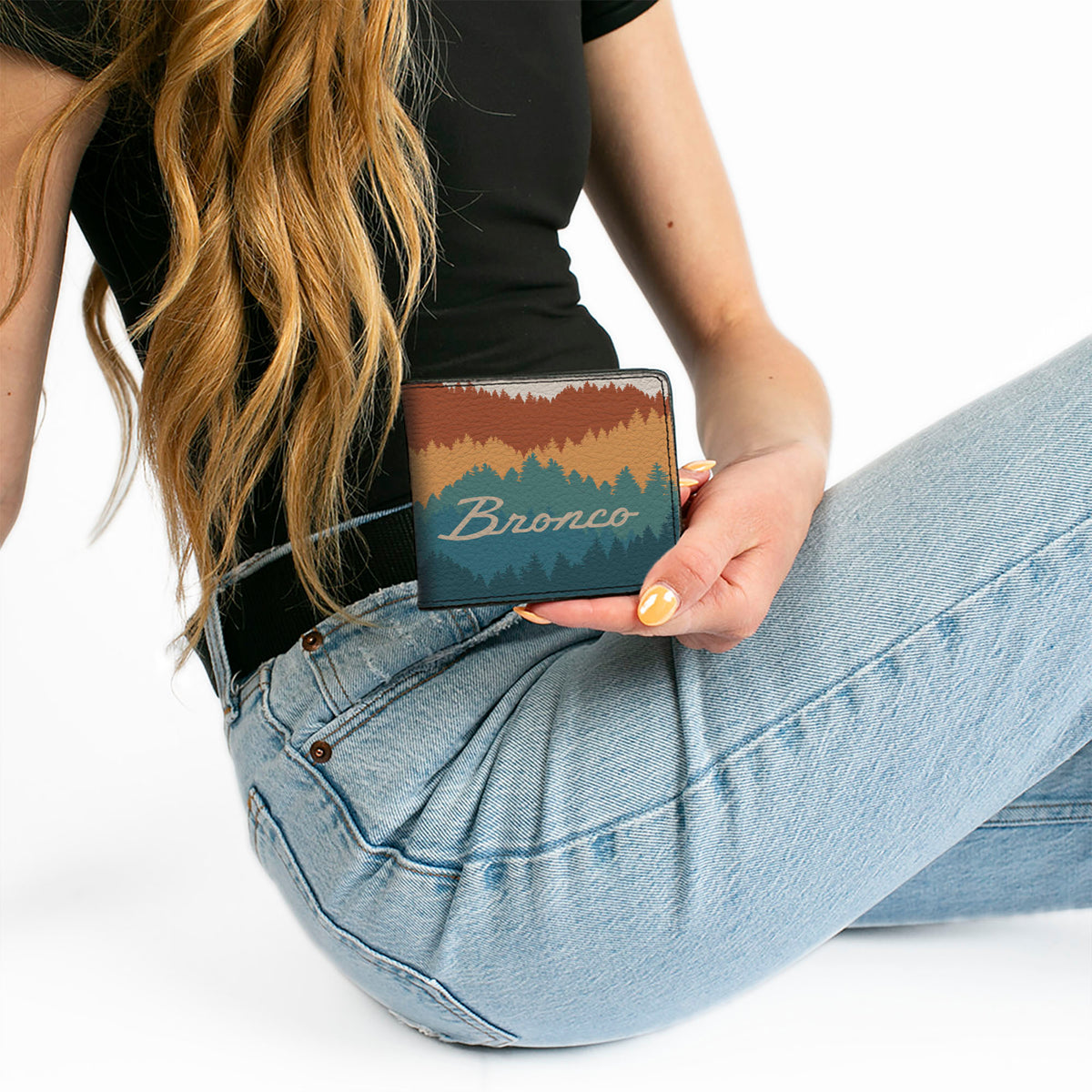 Bi-Fold Wallet - Ford BRONCO Script Wilderness Orange/Blues Bi-Fold Wallets Ford
