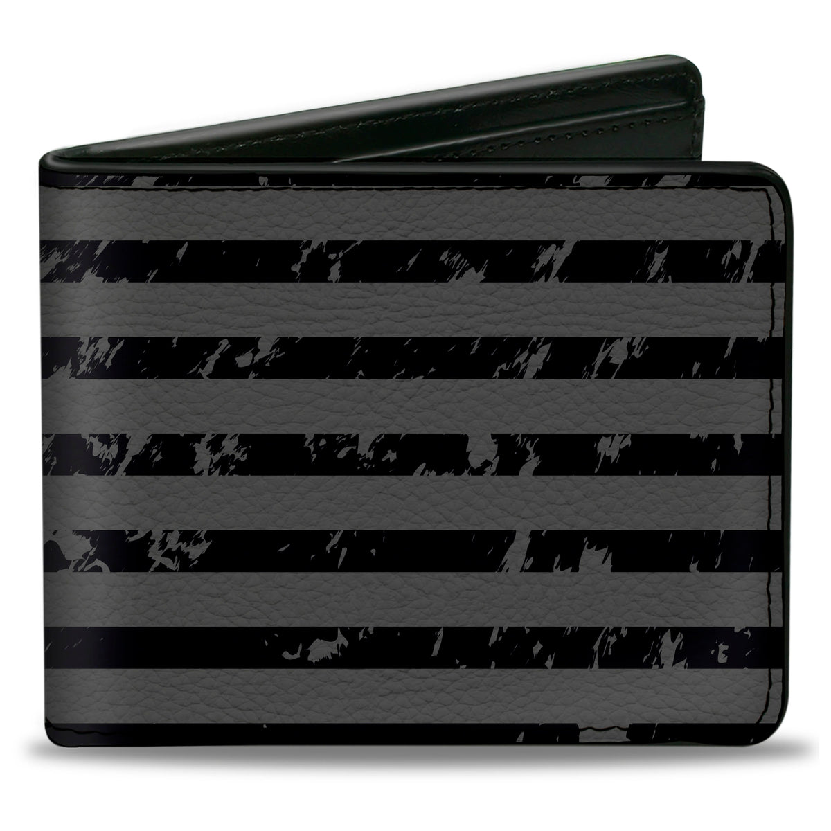 Bi-Fold Wallet - FORD Script Americana Flag Weathered Gray Black Bi-Fold Wallets Ford