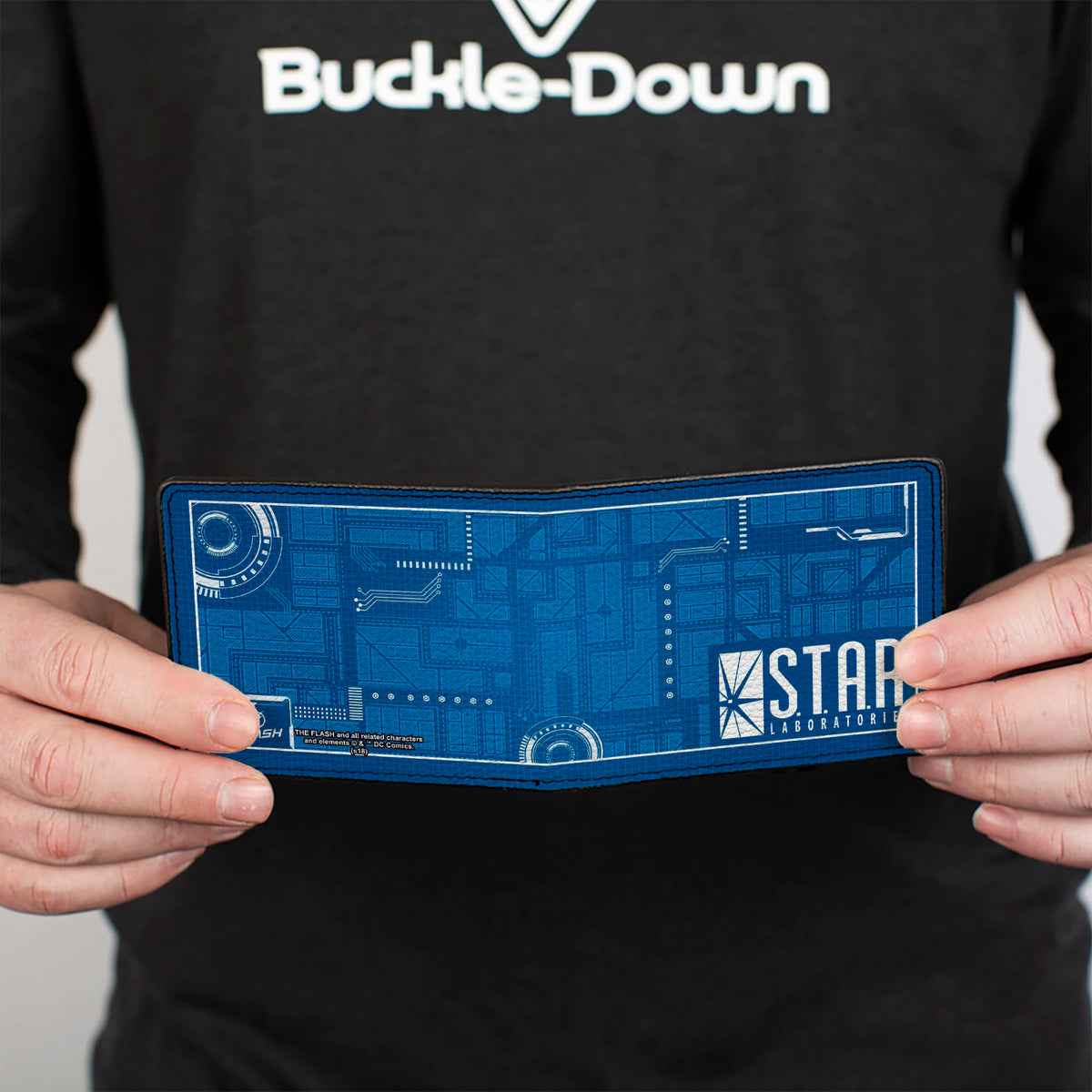 Bi-Fold Wallet - The Flash STAR LABORATORIES Circuitry Blues White Bi-Fold Wallets DC Comics