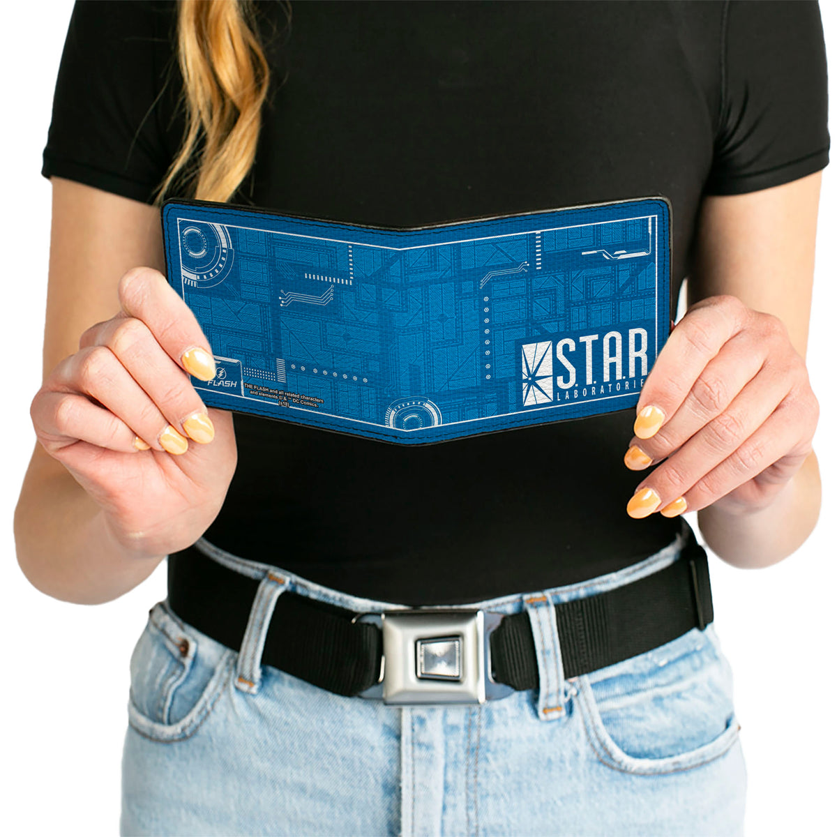 Bi-Fold Wallet - The Flash STAR LABORATORIES Circuitry Blues White Bi-Fold Wallets DC Comics