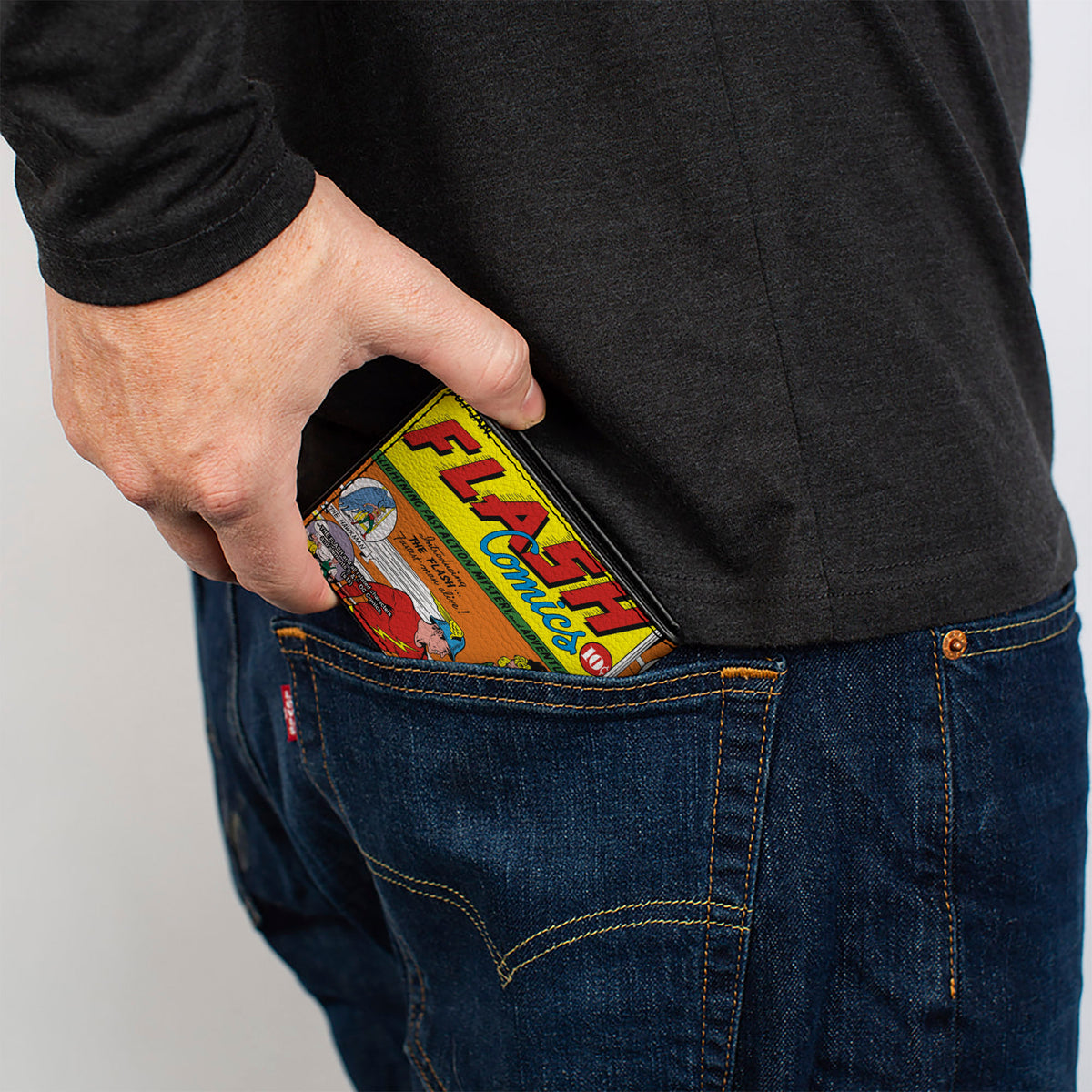 Bi-Fold Wallet - Classic FLASH COMICS Issue #1 Introducing Flash Cover Pose Bi-Fold Wallets DC Comics