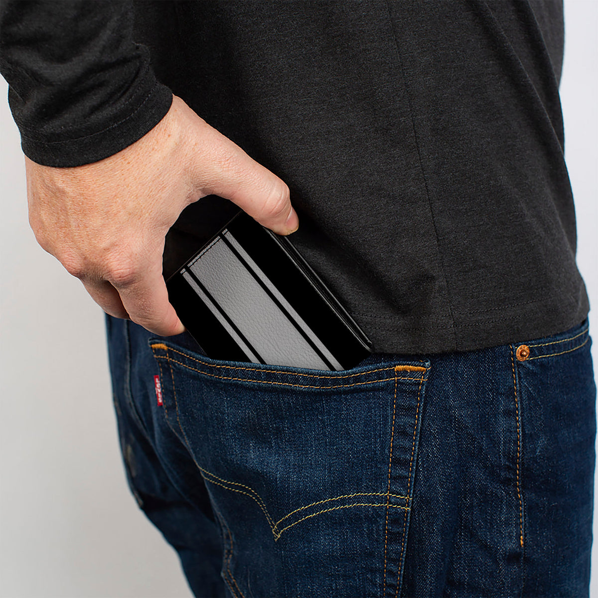 Bi-Fold Wallet - FORD GT CALIFORNIA SPECIAL Emblem Stripe Black Gray Silvers Bi-Fold Wallets Ford