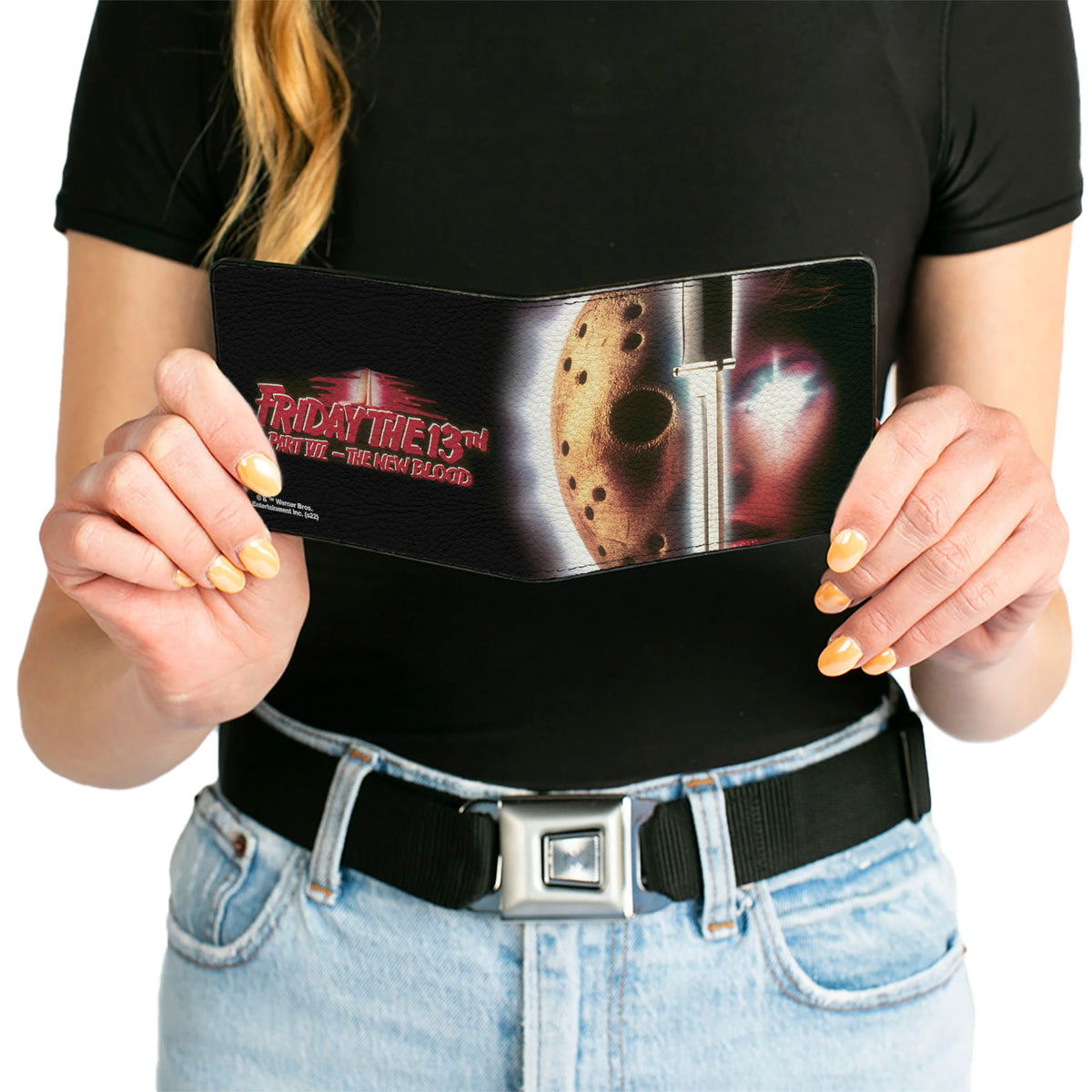 Bi-Fold Wallet - Friday the 13th PART VII THE NEW BLOOD Movie Poster and Title Logo Bi-Fold Wallets Friday the 13th