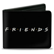 Bi-Fold Wallet - FRIENDS Logo Black White Multi Color Bi-Fold Wallets Friends