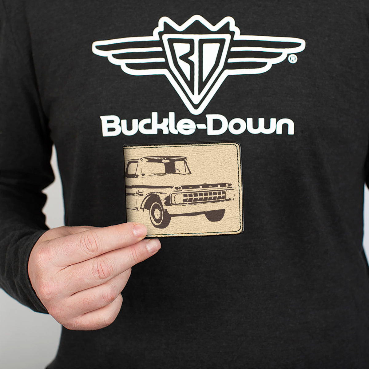 Bi-Fold Wallet - Ford F-100 Truck Stripe Beige/Rainbow Bi-Fold Wallets Ford