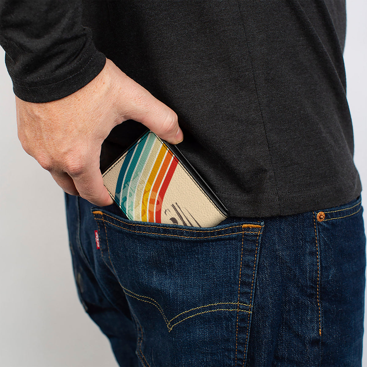 Bi-Fold Wallet - Ford F-100 Truck Stripe Beige/Rainbow Bi-Fold Wallets Ford