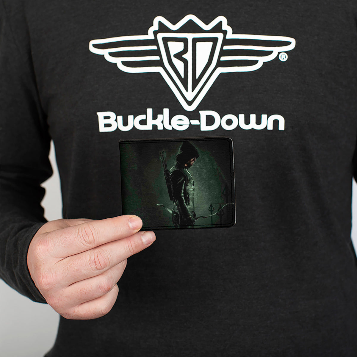 Bi-Fold Wallet - Arrow Standing Profile Pose Arrow Tips Greens Bi-Fold Wallets DC Comics