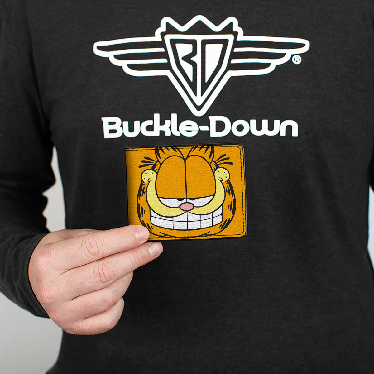 Bi-Fold Wallet - Garfield Smiling Face Character Close-Up Orange Bi-Fold Wallets Garfield