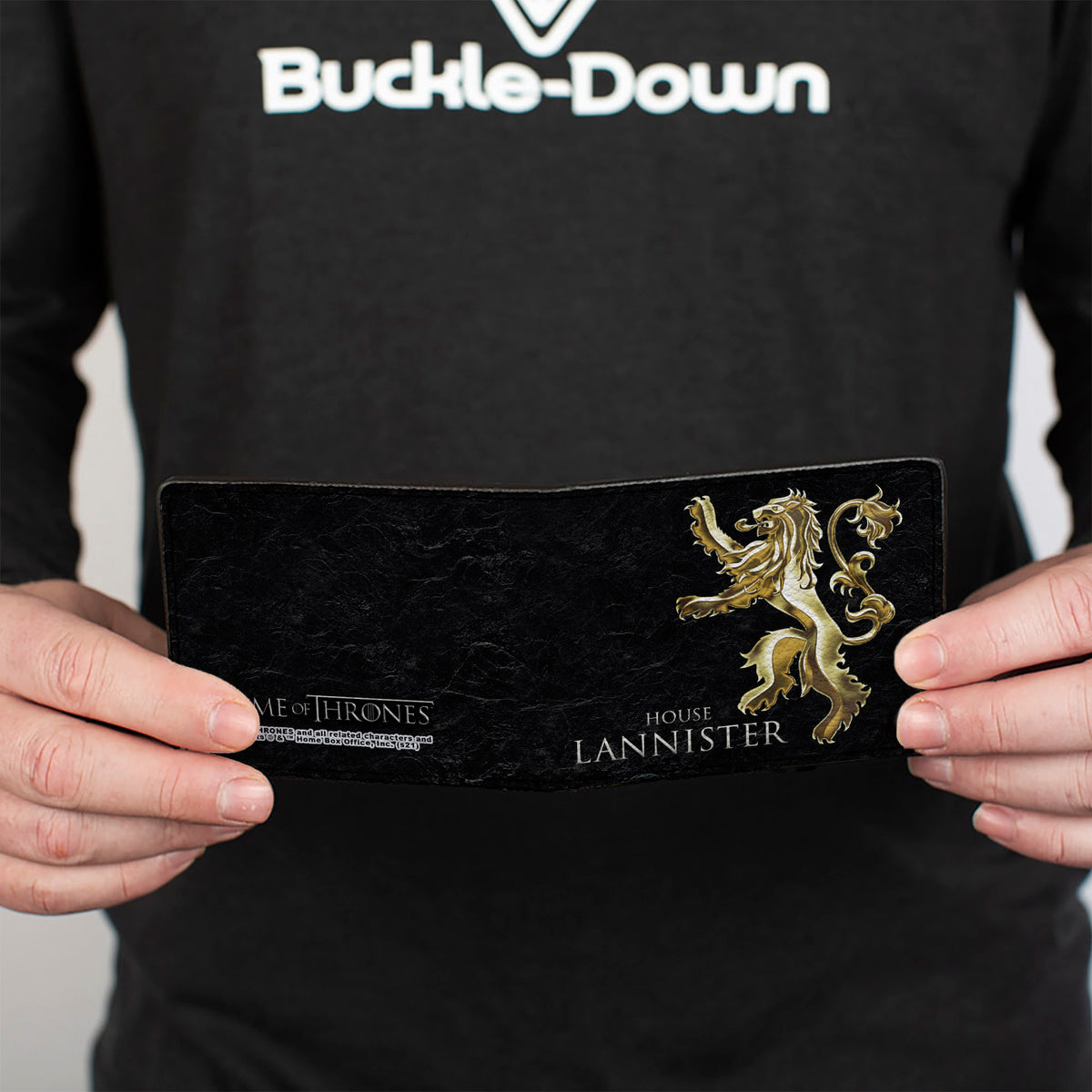 Bi-Fold Wallet - Game of Thrones HOUSE LANNISTER Rampant Lion Sigil Black Golds Bi-Fold Wallets Game of Thrones