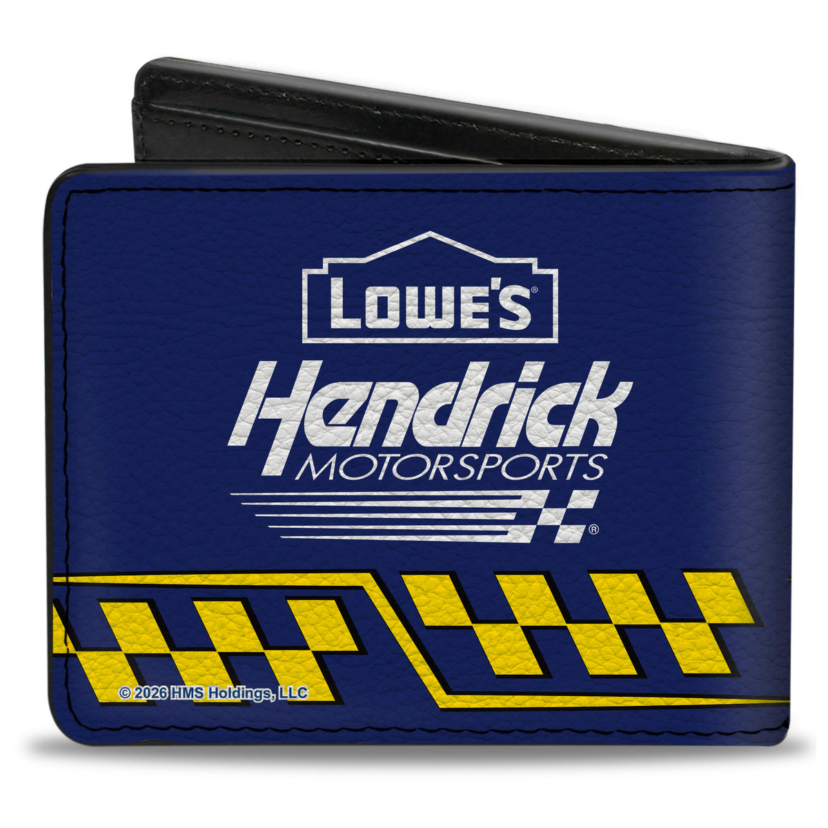 Bi-Fold Wallet - JIMMIE JOHNSON #48 LOWE'S Hendrick Motorsports Racing Logo Blue/White/Yellow Bi-Fold Wallets Hendrick Motorsports