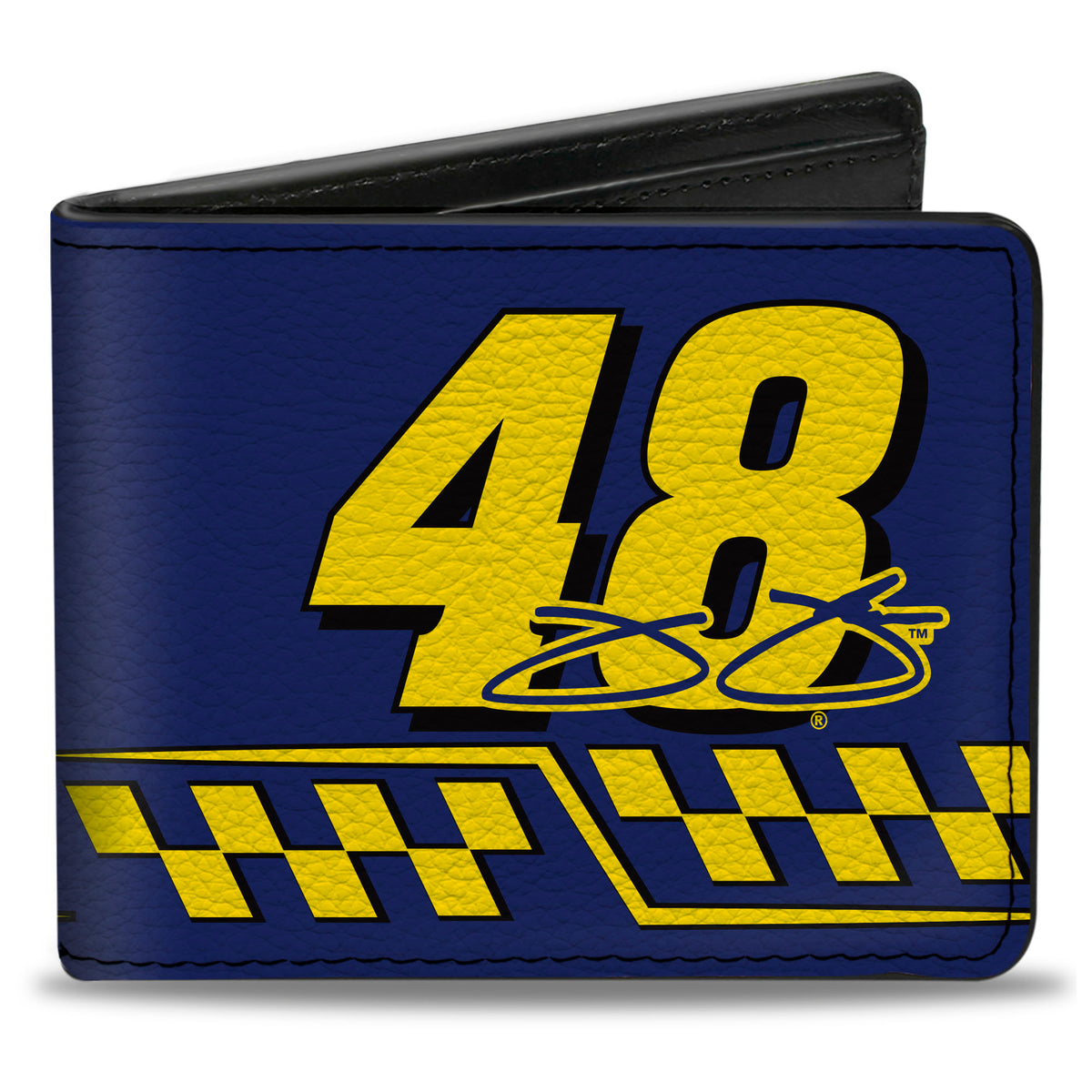 Bi-Fold Wallet - JIMMIE JOHNSON #48 LOWE'S Hendrick Motorsports Racing Logo Blue/White/Yellow Bi-Fold Wallets Hendrick Motorsports