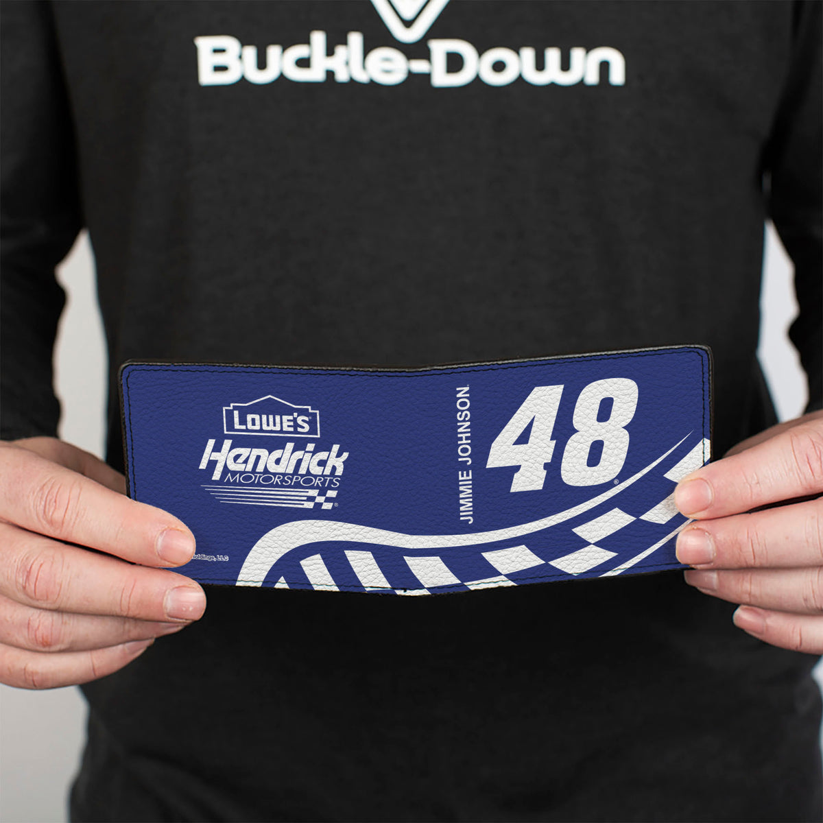 Bi-Fold Wallet - JIMMIE JOHNSON #48 LOWE'S Hendrick Motorsports Checker Blue/White Bi-Fold Wallets Hendrick Motorsports