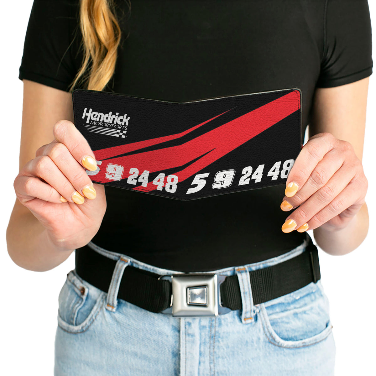 Bi-Fold Wallet - HENDRICK MOTORSPORTS Driver Numbers 5 9 24 48 Black/Red/White Bi-Fold Wallets Hendrick Motorsports