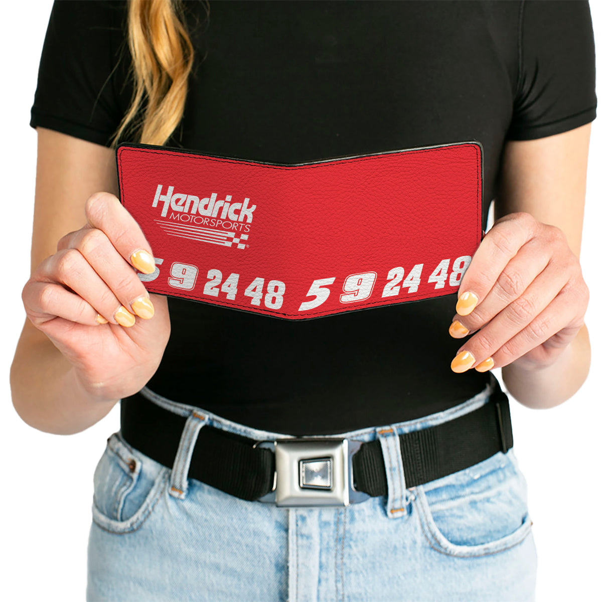 Bi-Fold Wallet - HENDRICK MOTORSPORTS Driver Numbers 5 9 24 48 Red/White Bi-Fold Wallets Hendrick Motorsports